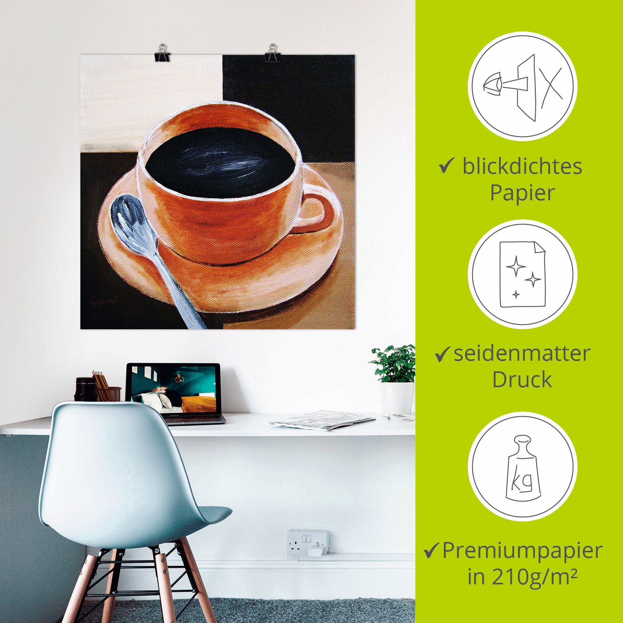 Artland Artprint Koffie als artprint op linnen, poster in verschillende formaten maten