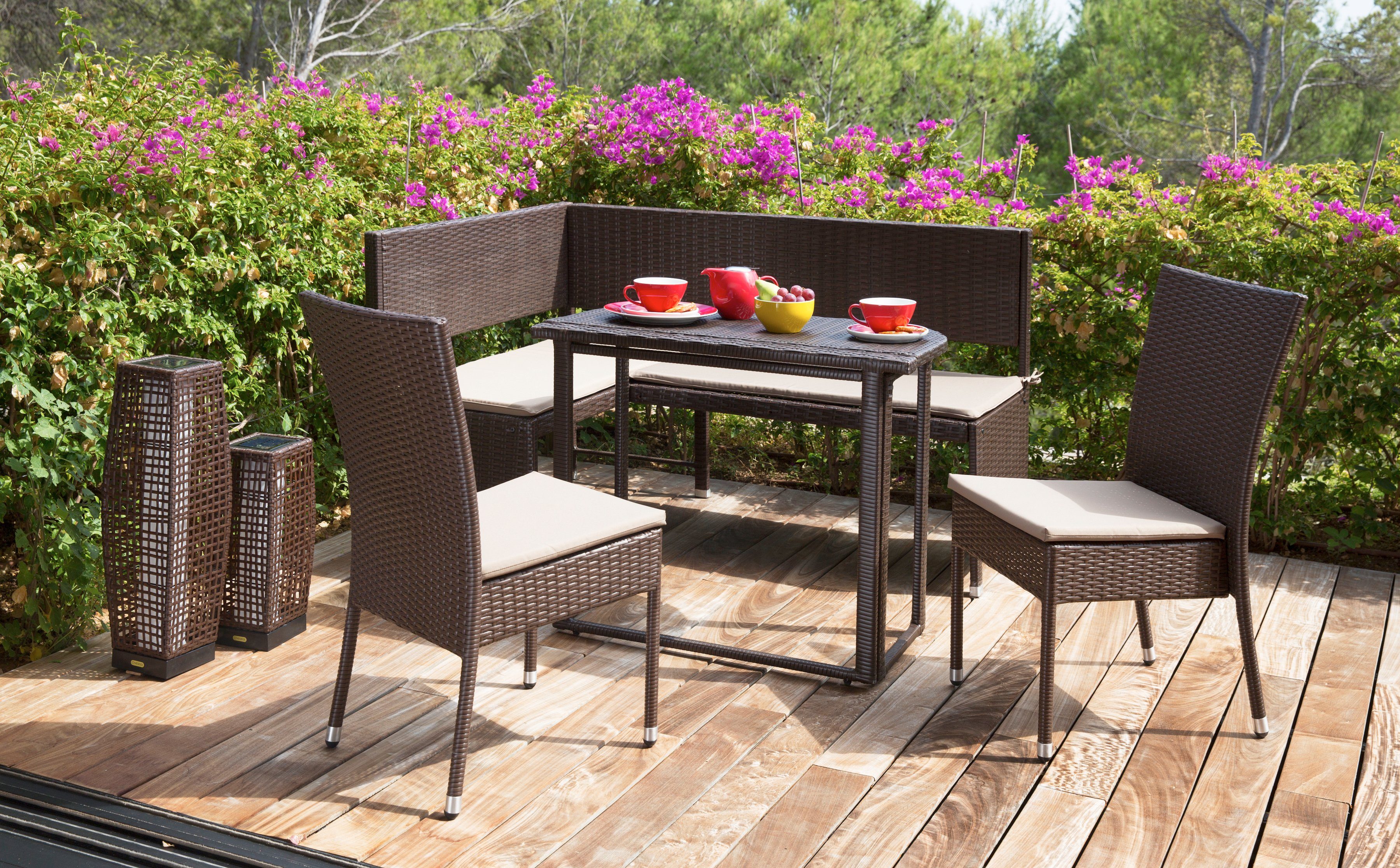 MERXX Tuintafel Rattan 50x90 cm