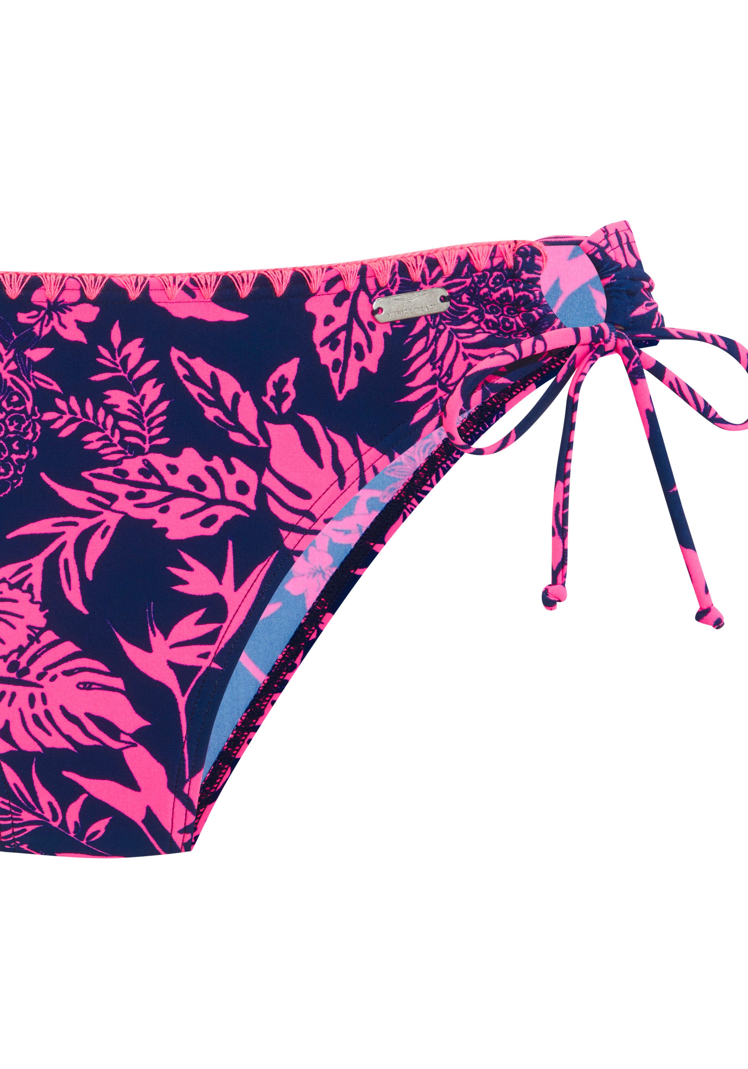 Venice Beach Push-upbikini Kensi met contrasterende gehaakte rand