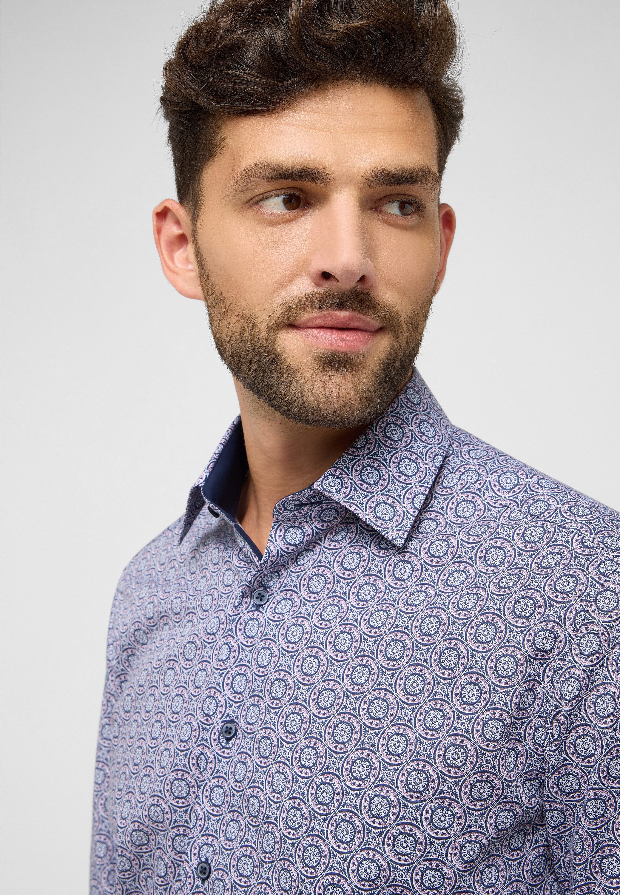 Eterna Overhemd met lange mouwen MODERN FIT NON IRON (strijkvrij)