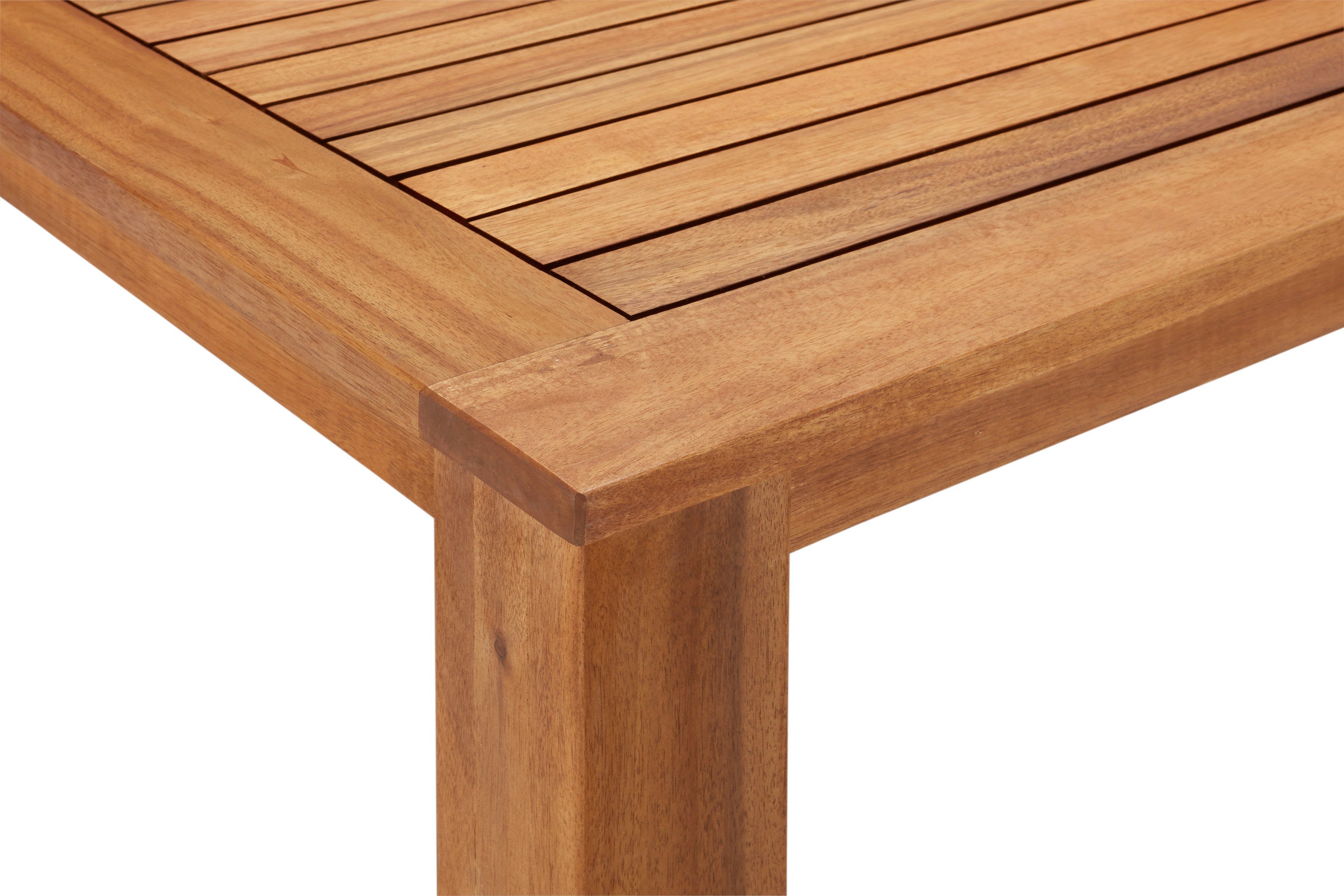 MERXX Tuin-eethoek Toscane 4 stoelen, tafel 110x110x75 cm, polyrotan/acacia (9-delig)