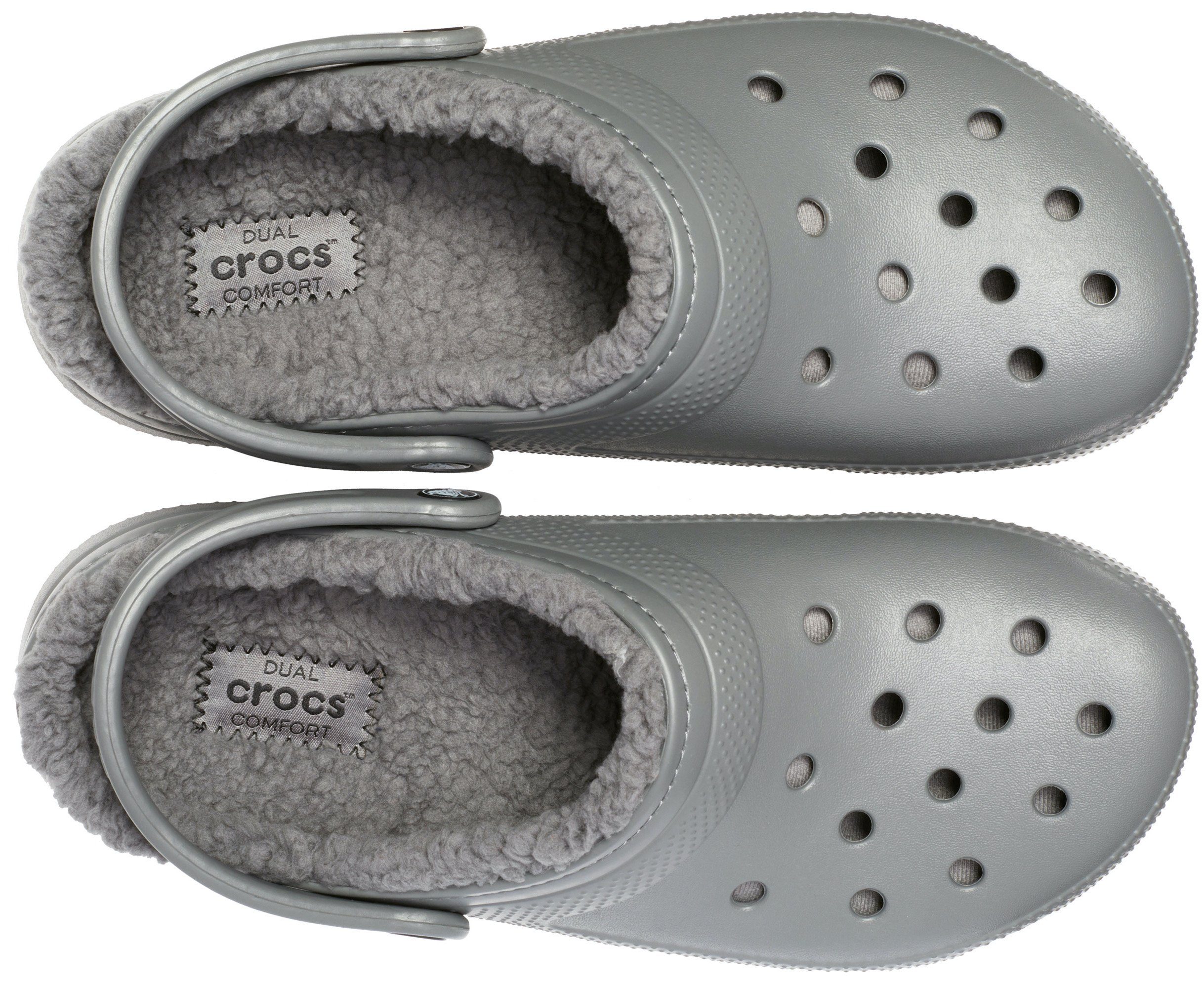 Crocs Pantoffels Classic Lined Clog , tuinschoen, slippers, klomp, met knuffelig nepleer