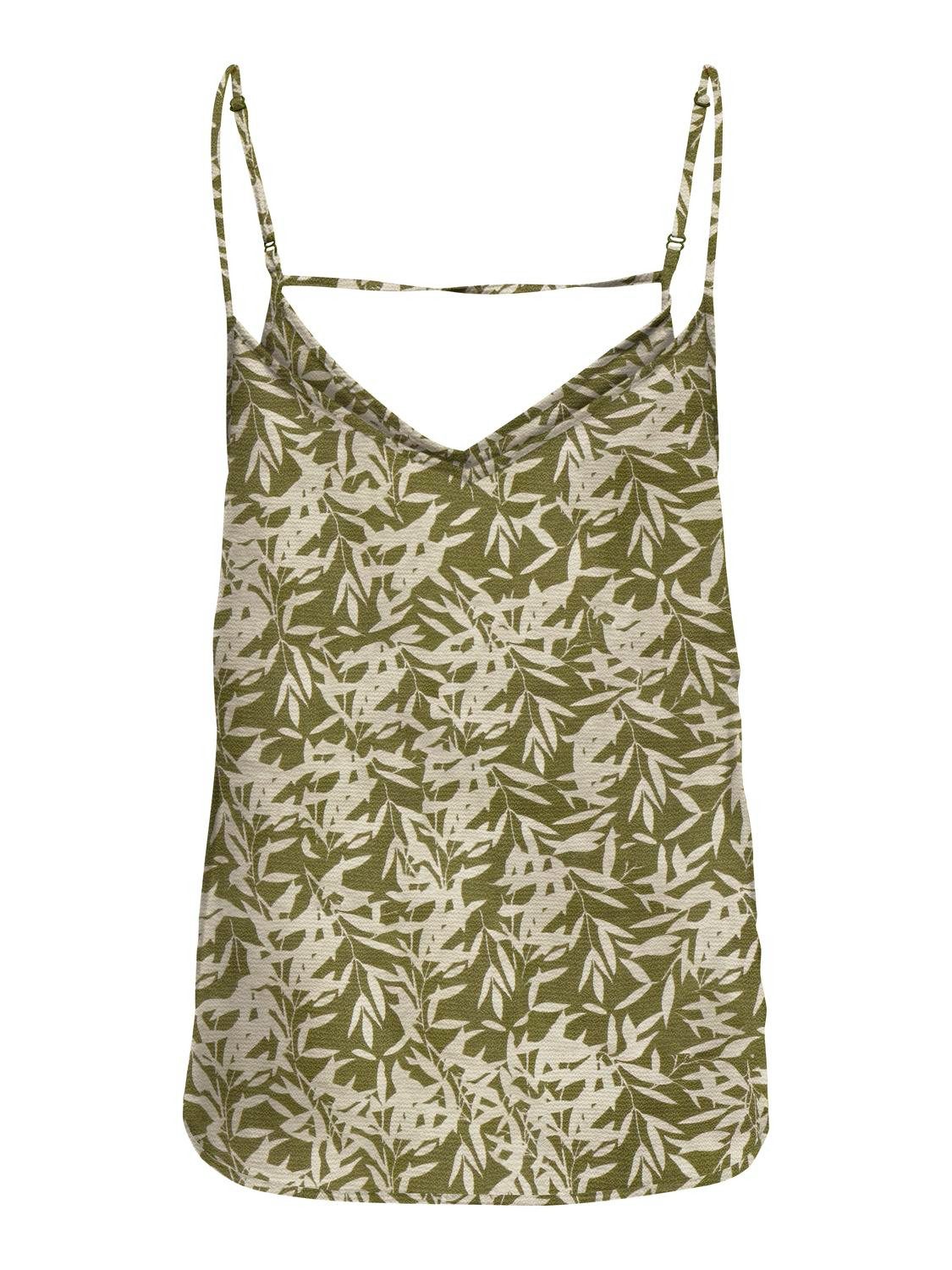 Only Top met spaghettibandjes ONLNOVA LIFE PARIS SINGLET AOP PTM