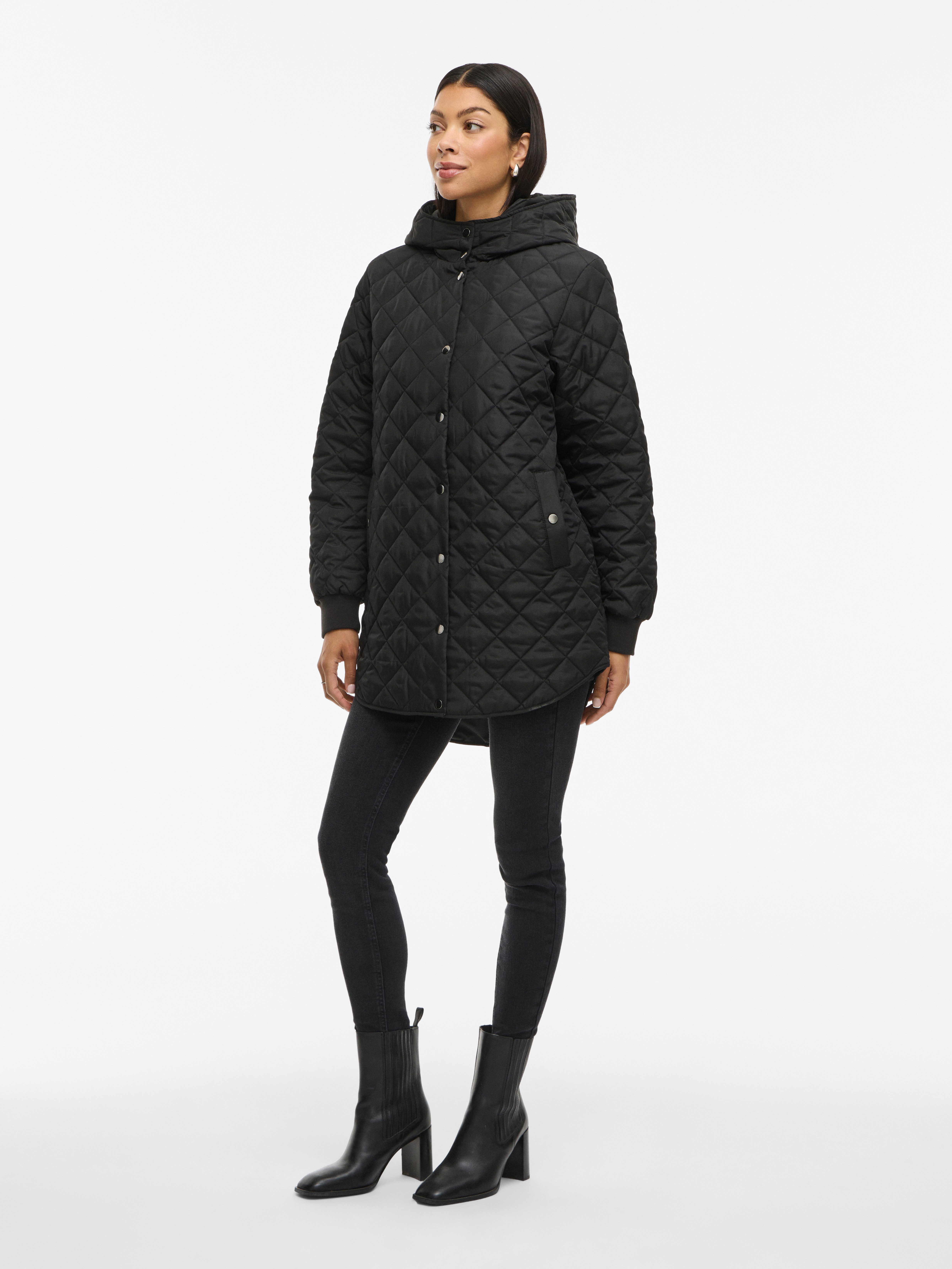 Vila Gewatteerde jas VITATE L/S HOODED JACKET - NOOS