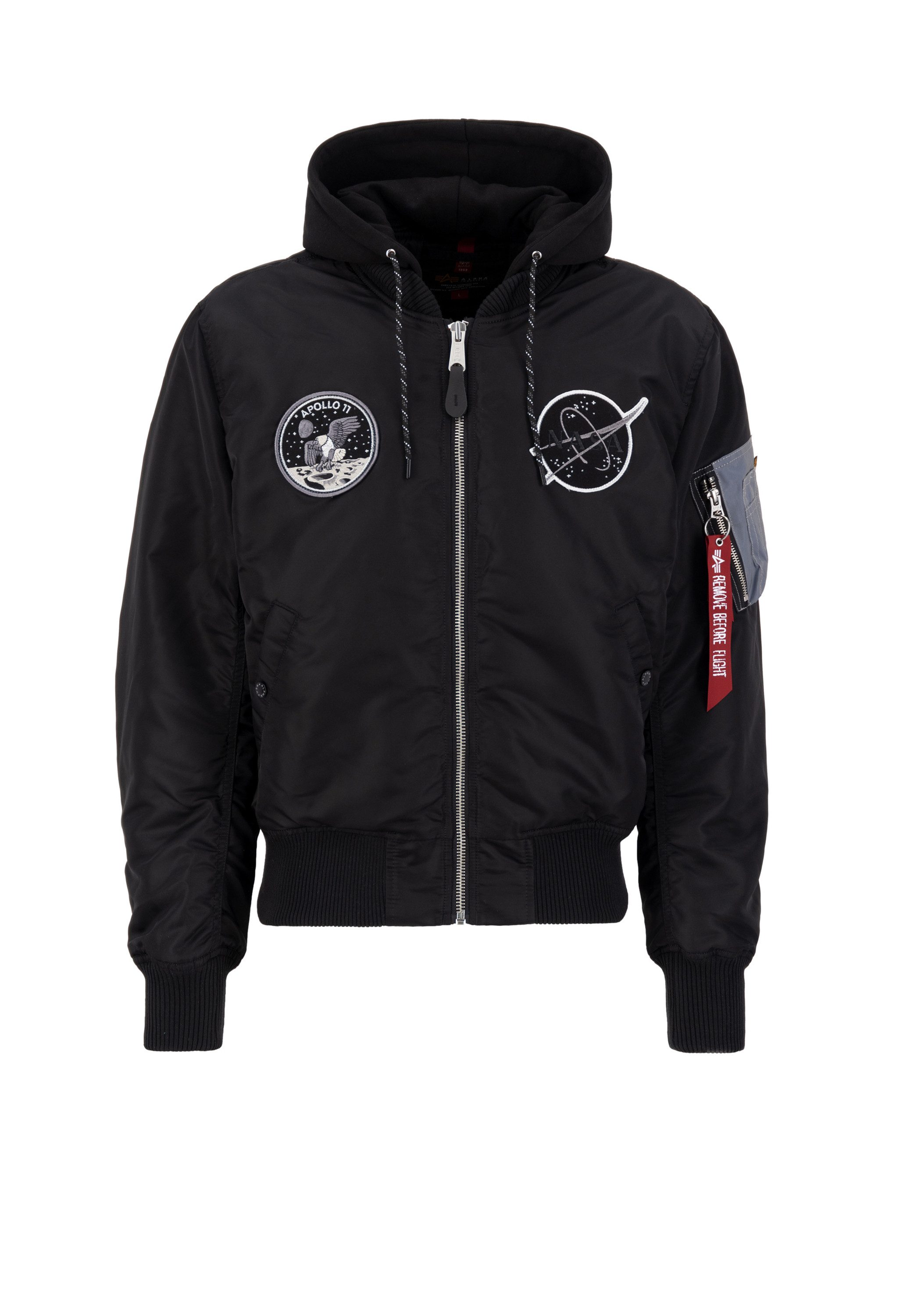 Alpha Industries Bomberjack ALPHA INDUSTRIES Men - Bomber Jackets MA-1 VF Hood Dark Side heren jassen maat S zwart