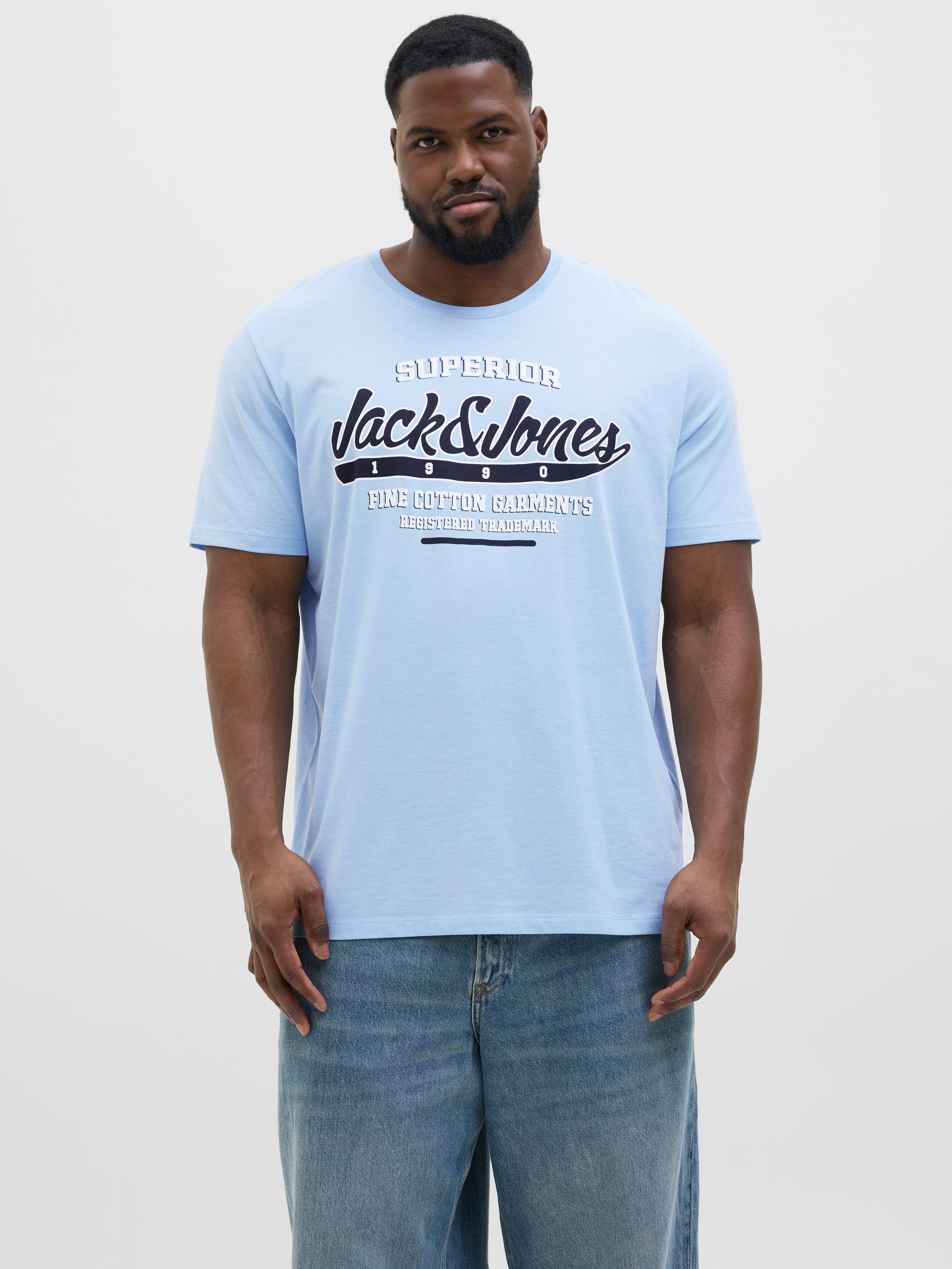 Jack & Jones PlusSize T-shirt JJELOGO TEE SS O-NECK 2 COL AW24 S PLS