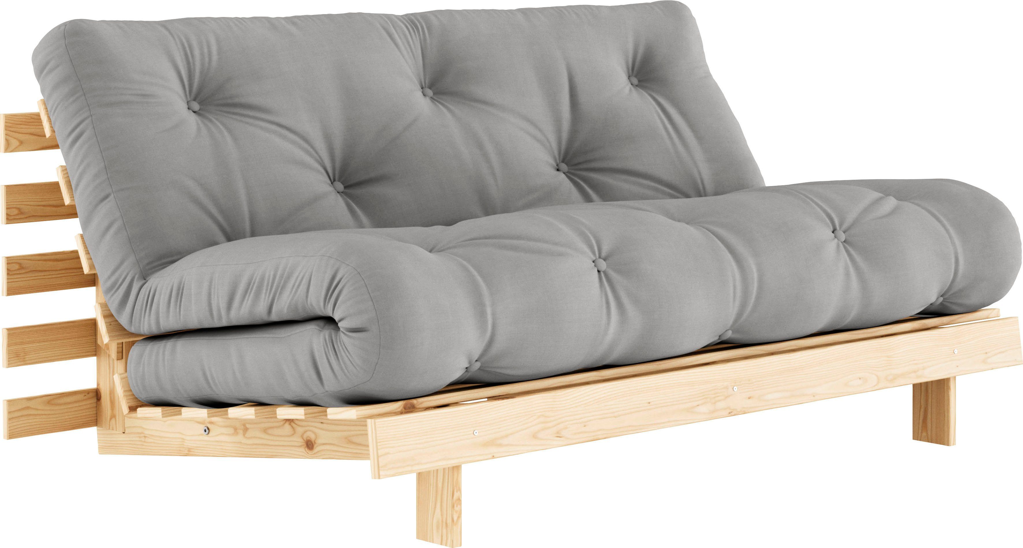 Karup Slaapbank Roots slaapbank, logeerbed, bank incl. futonmatras Ligoppervlak 90/140/160 x200 cm, FSC® gecertificeerd grenenhout