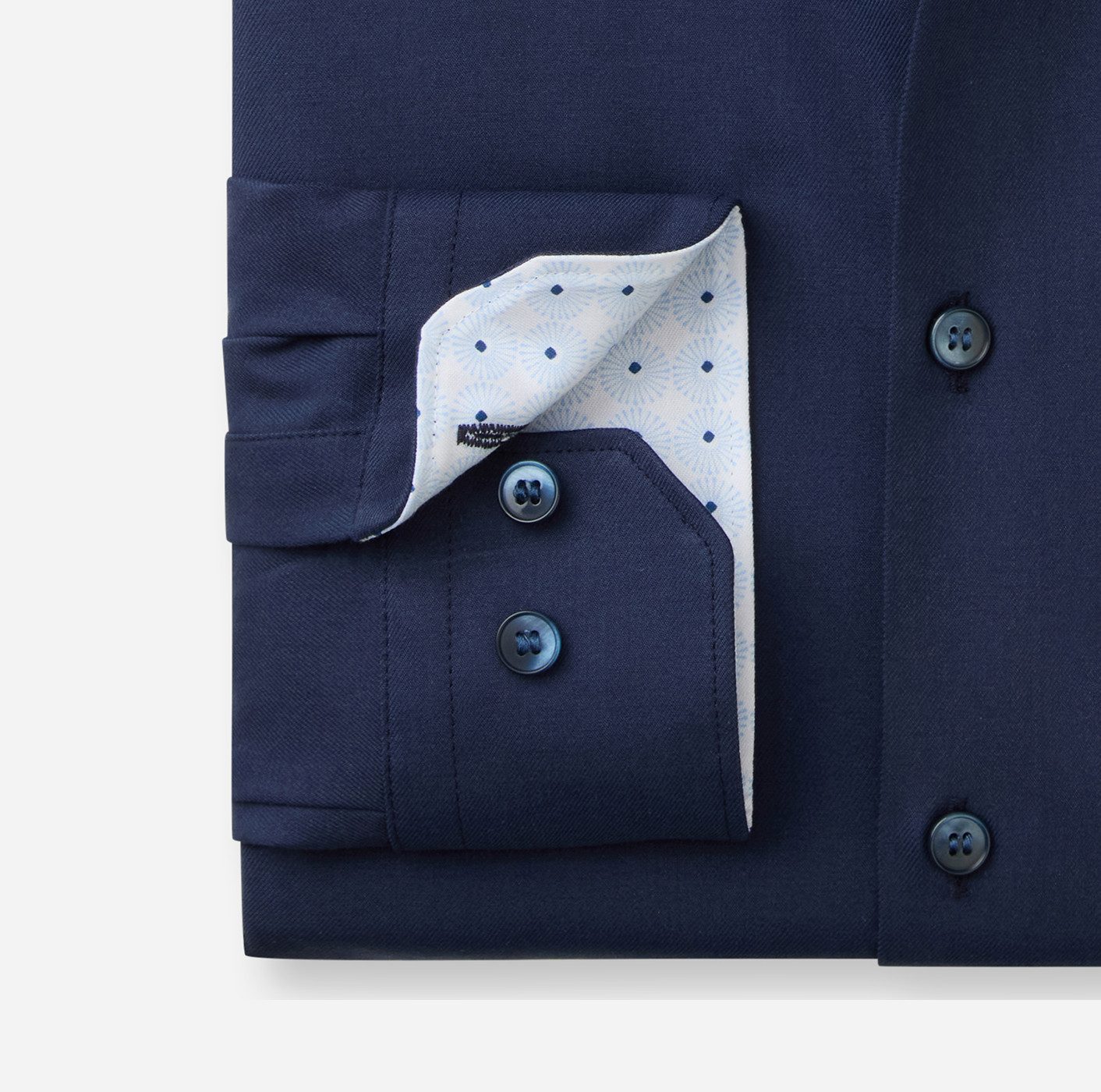 OLYMP Businessoverhemd No. Six 24/Seven super slim Manchet en kraag binnenkant contrasterend gemusterd