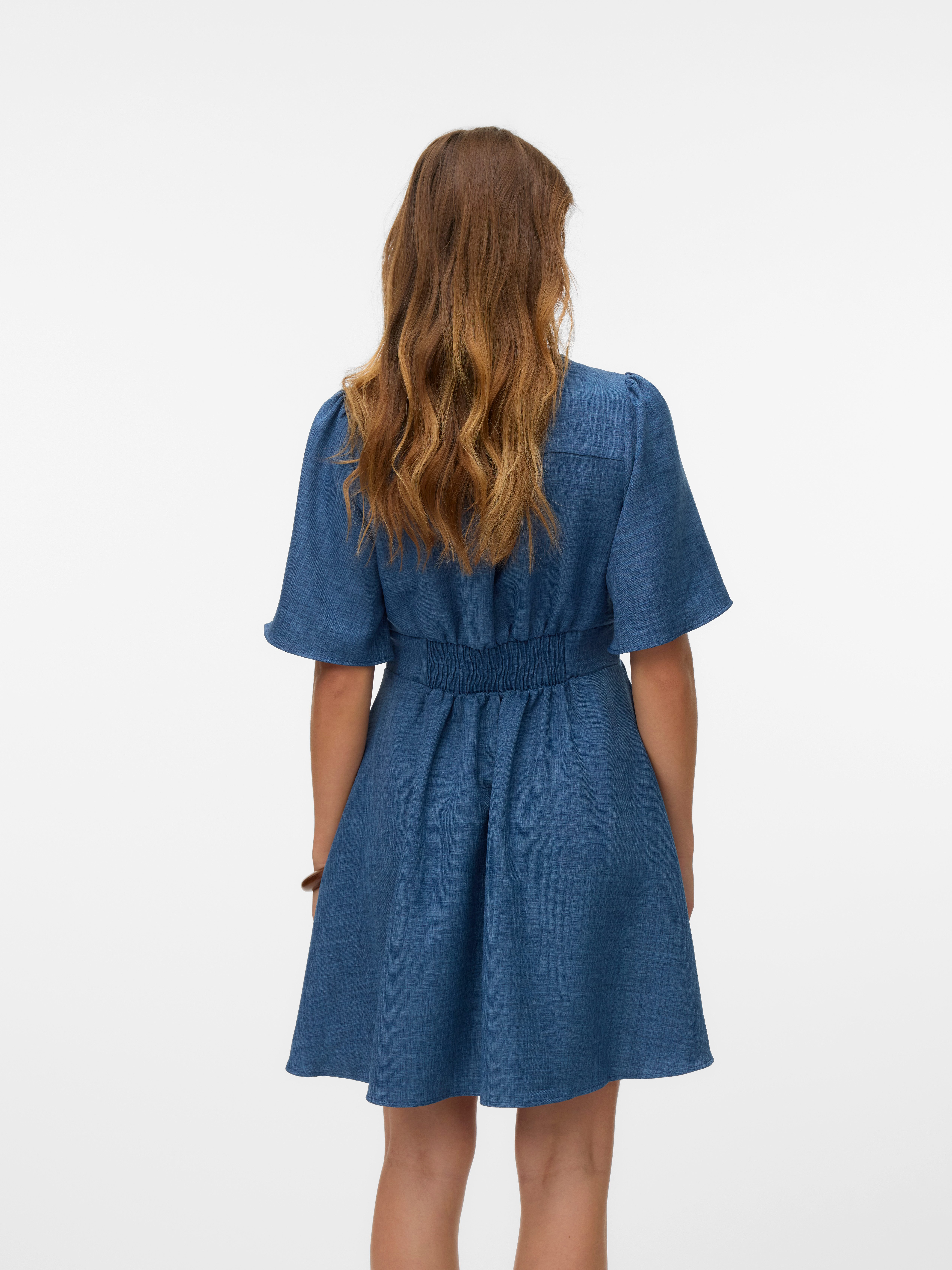 Vero Moda Mini-jurk VMMELANEY 2/4 SHORT DRESS WVN NOOS