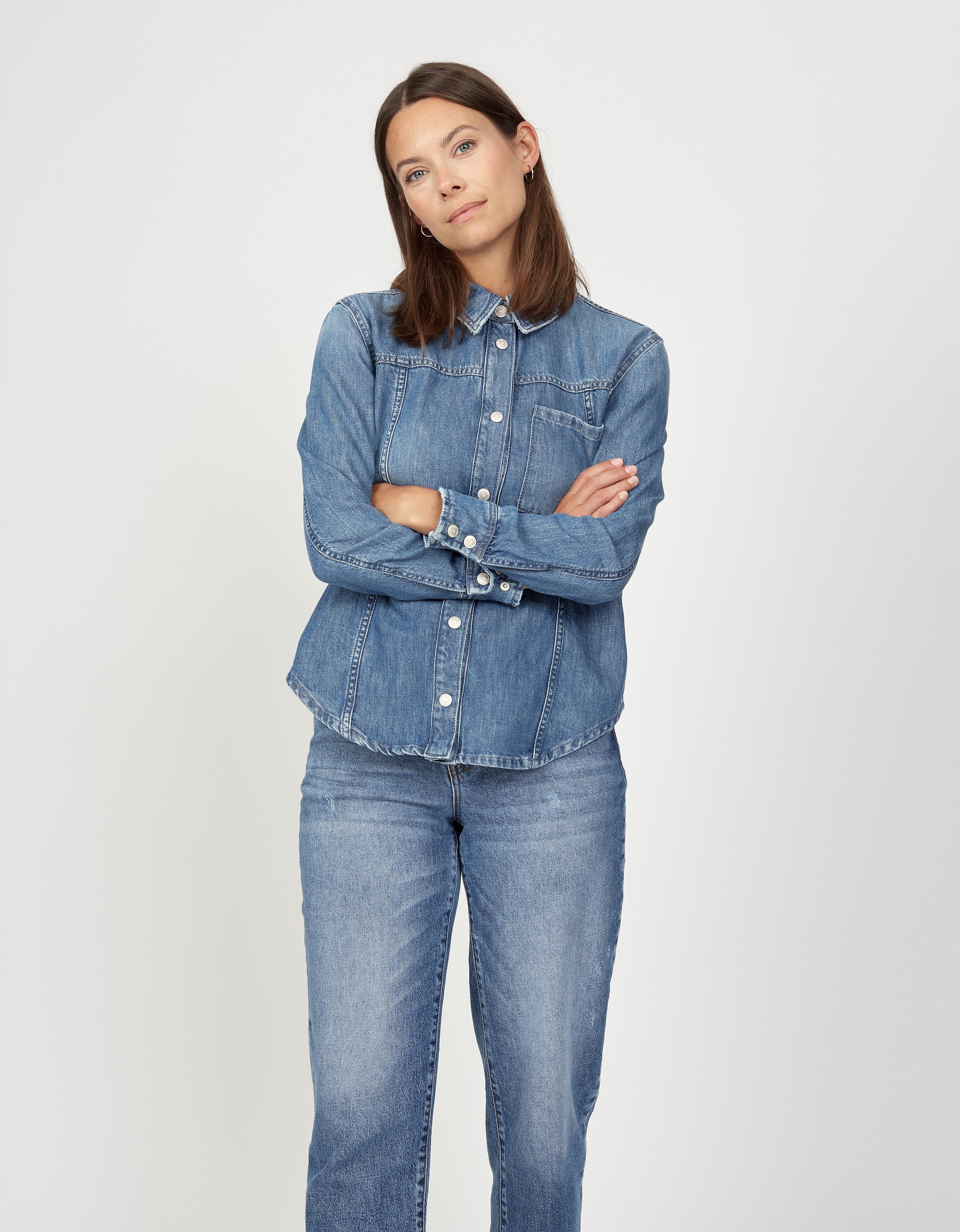 GANG Overhemdblouse 94LIV SHIRT in casual pasvorm
