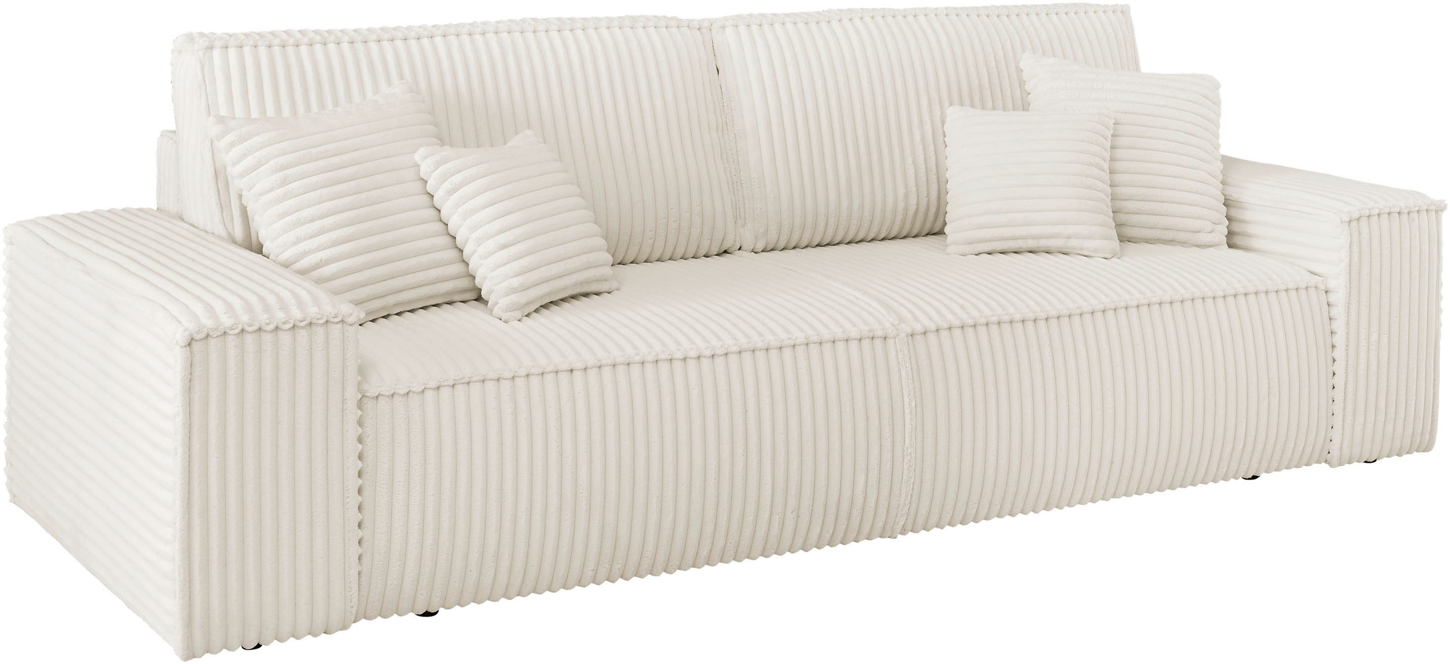 andas 3-zitsbank FINNLEY slaapbank 257 cm, slaapfunctie met bedlade (200/136cm)