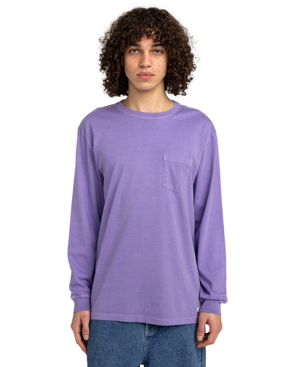 Element Shirt met lange mouwen Lowcase Pigment heren t-shirts maat XL paars