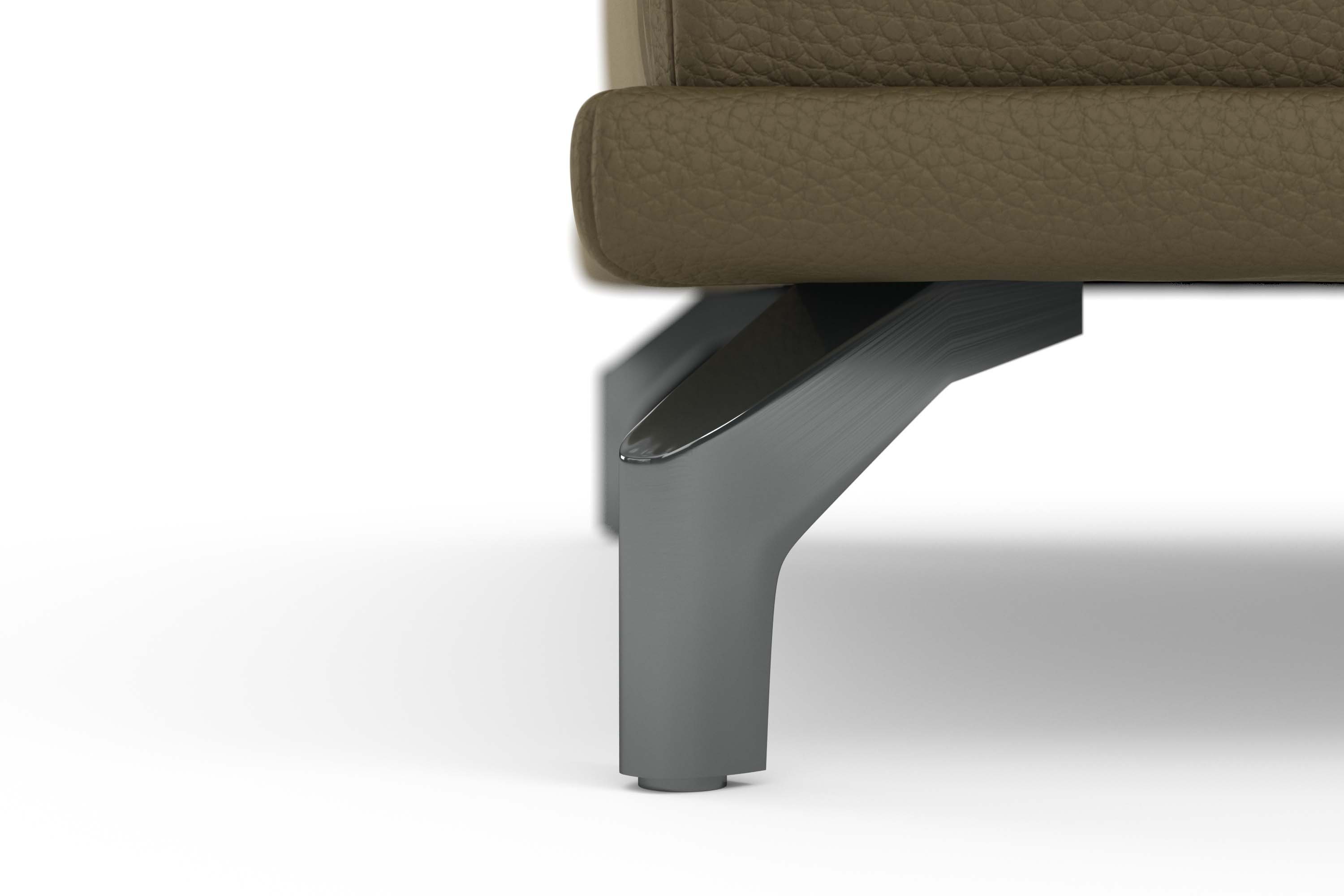 Places of Style Hocker Costello passend bij de serie, edele metalen voeten