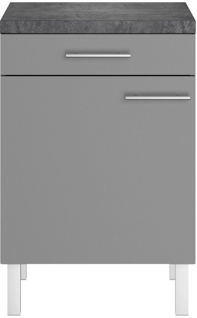 OPTIFIT Onderkast Lilly Breedte 60 cm, 1 deur, 1 lade onderkasten grijs
