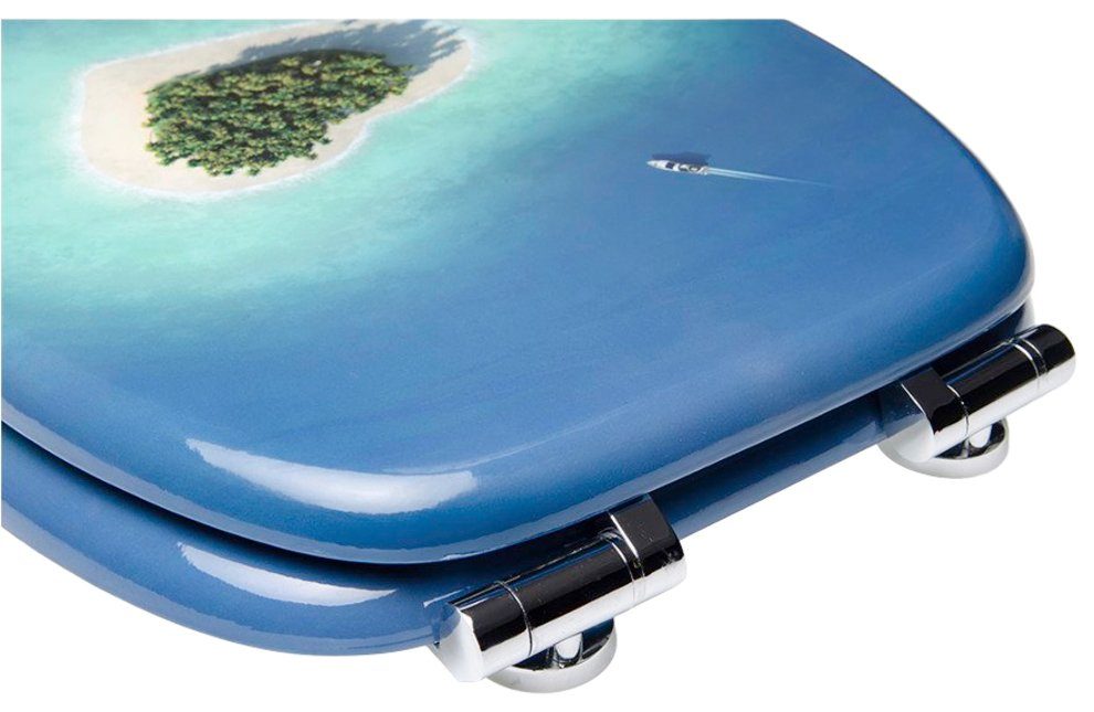 Sanilo Set badkameraccessoires Dream Island bestaand uit toiletzitting, badmat en wastafelplug (complete set, 3-delig)
