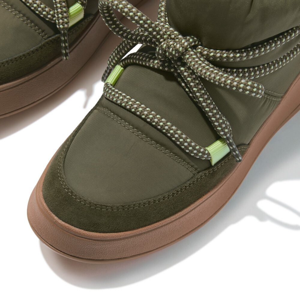 Fitflop Winterlaarzen F-MODE Sneeuwlaarzen, winterlaarzen met modieuze vetersluiting, smalle vorm