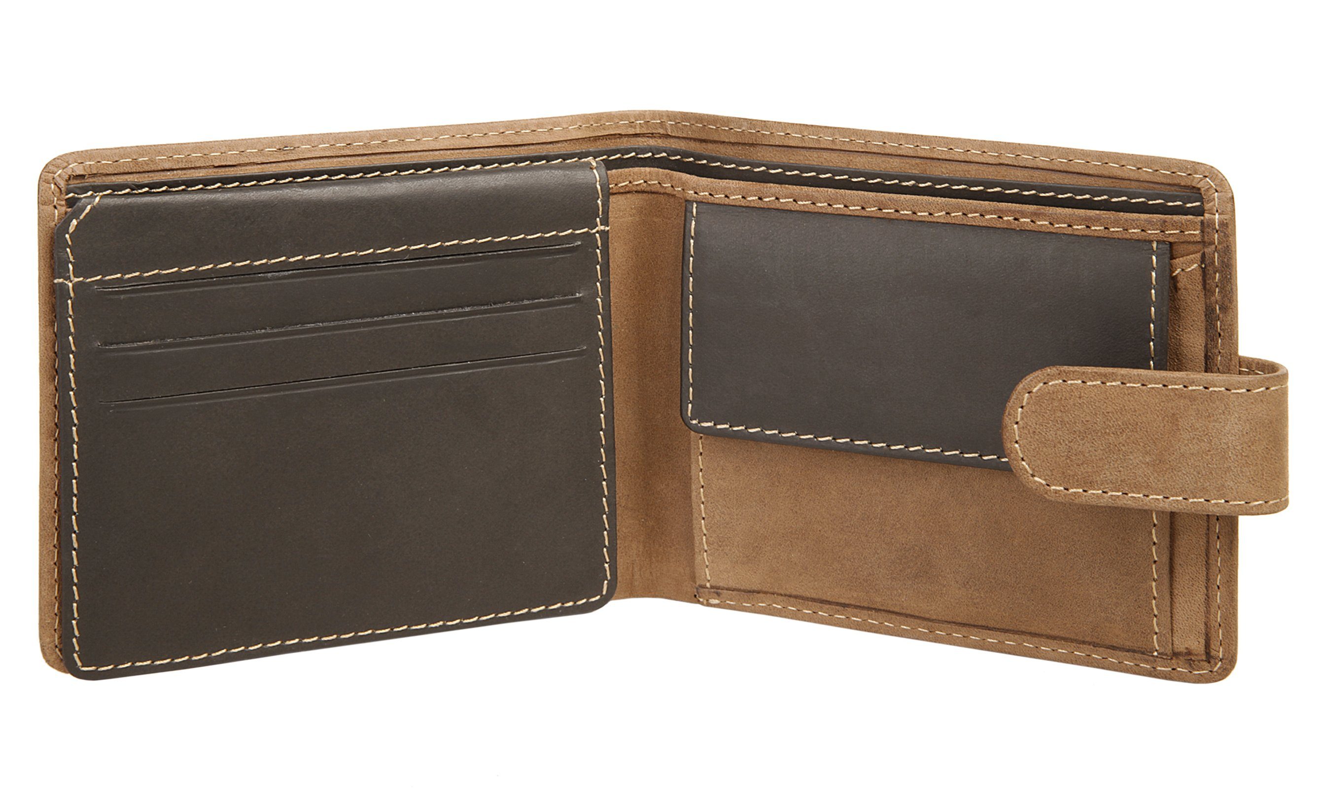 BODENSCHATZ Portemonnee BICOLOUR echt leder