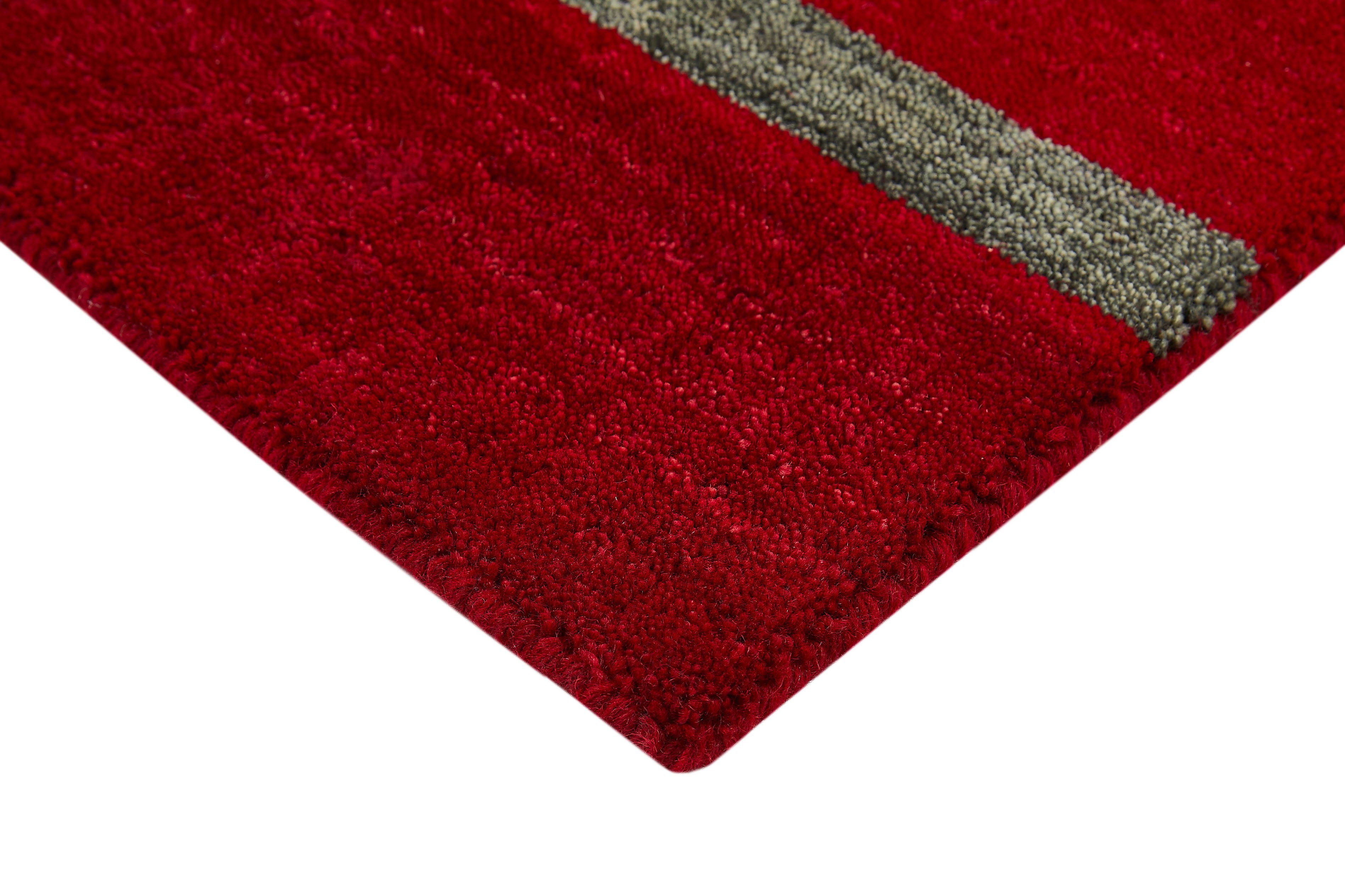 LUXOR living Wollen kleed ROSARIO zuivere wol, met de hand geknoopt, unikleuren, met randdessin