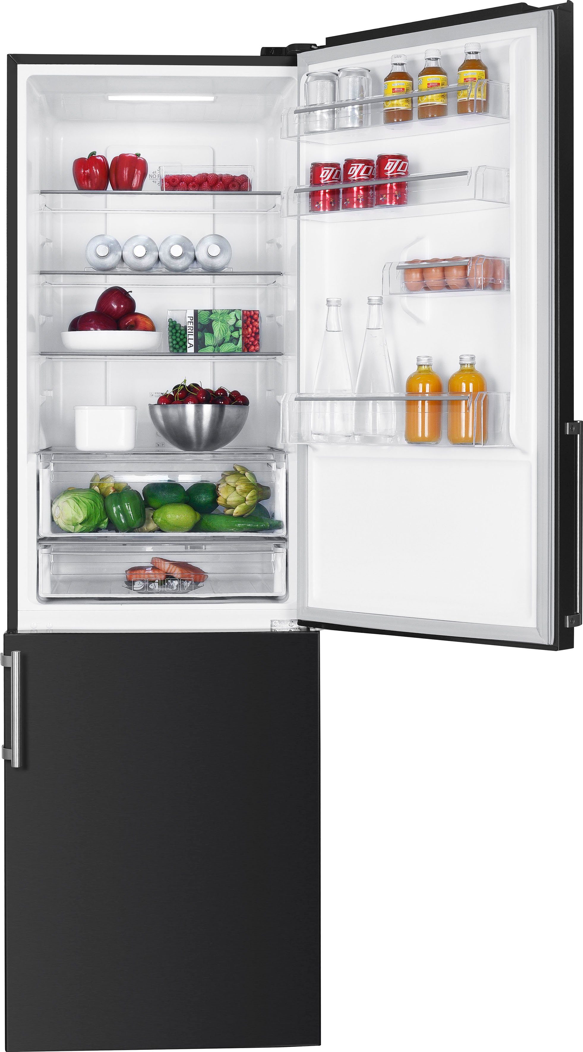 Hanseatic Koel-vriescombinatie HKGK19560CNFDI Snelle vriesfunctie, Eco-modus, NoFrost, Display, Deuralarm