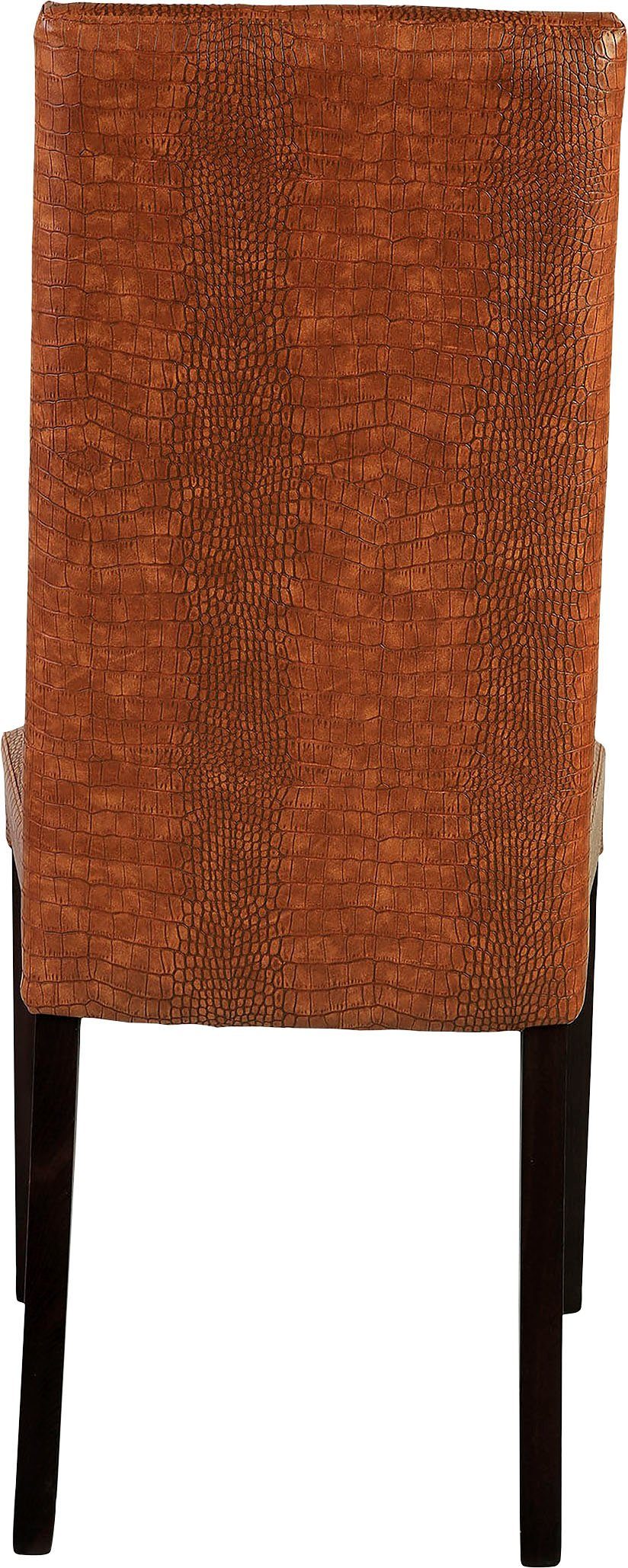 Home affaire Stoel Java Overtrokken met kunstleer met animal-stempeldruk (set, 2 stuks)