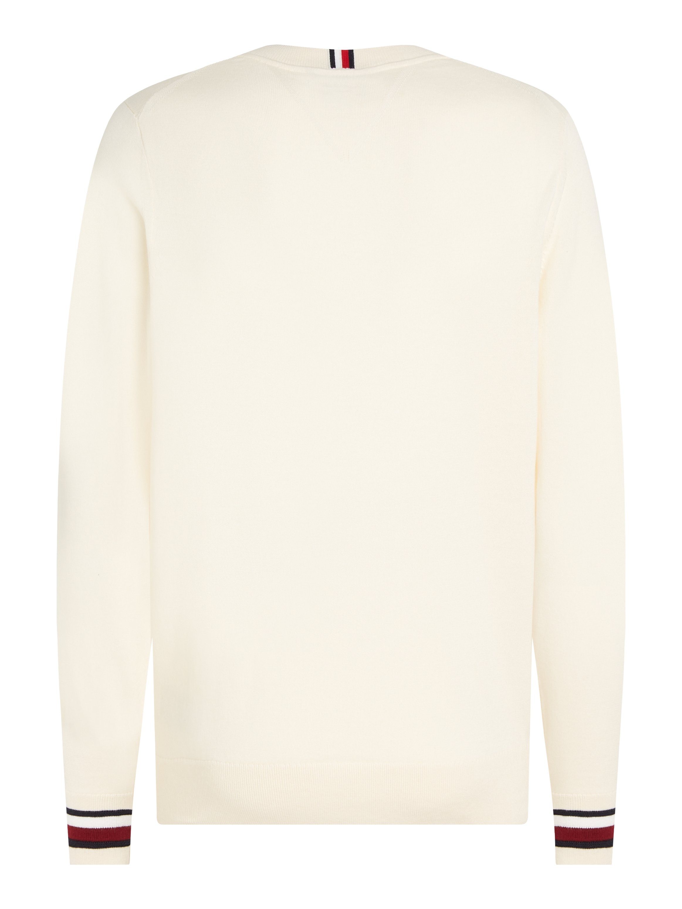 Tommy Hilfiger Gebreide trui GLOBAL STRIPE CREW NK Global-strepen op mouw- en nekafwerking
