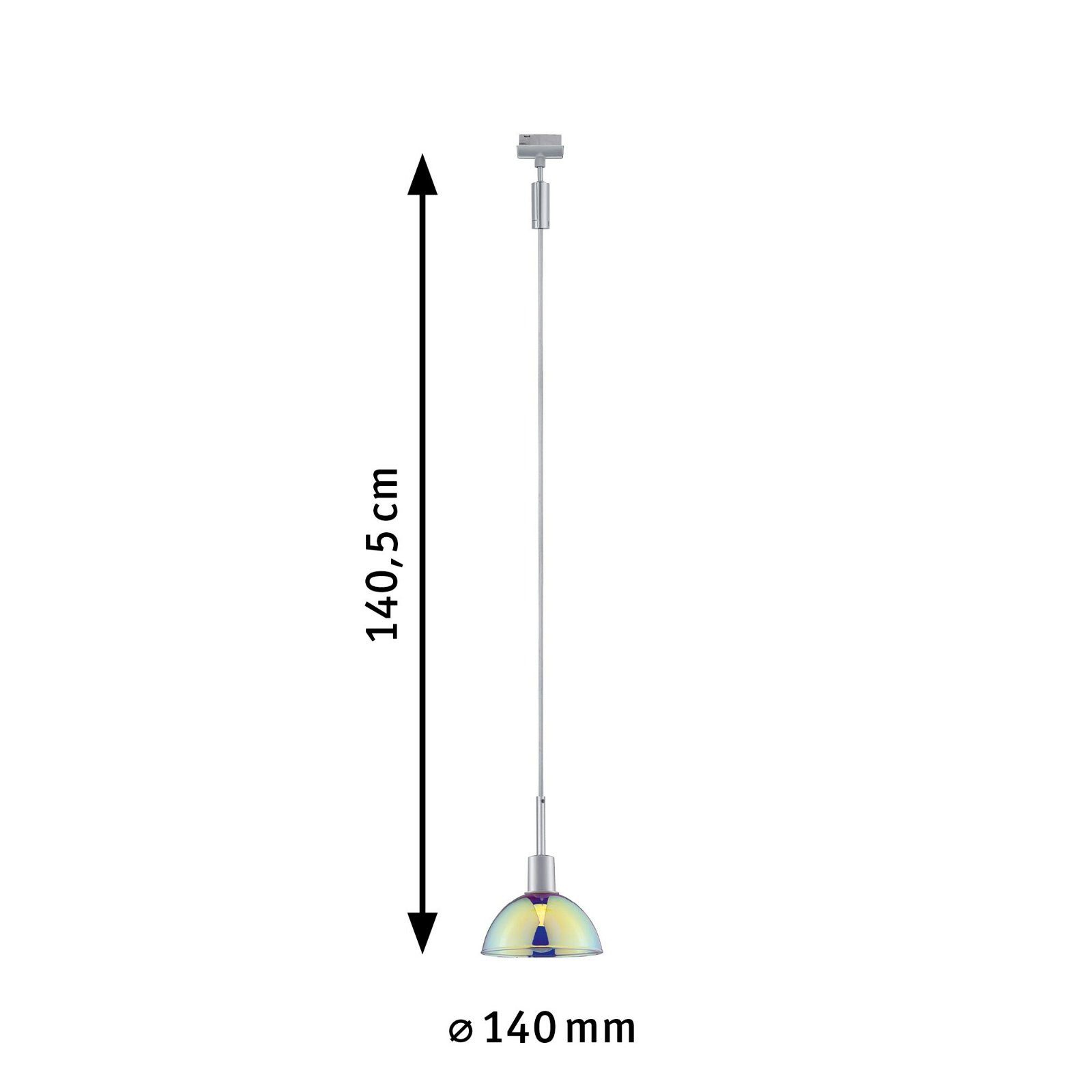 Paulmann Railsysteem-lampen URail Hanglamp Sarrasani E14 max. 20W dimbaar 230V, Dichroic