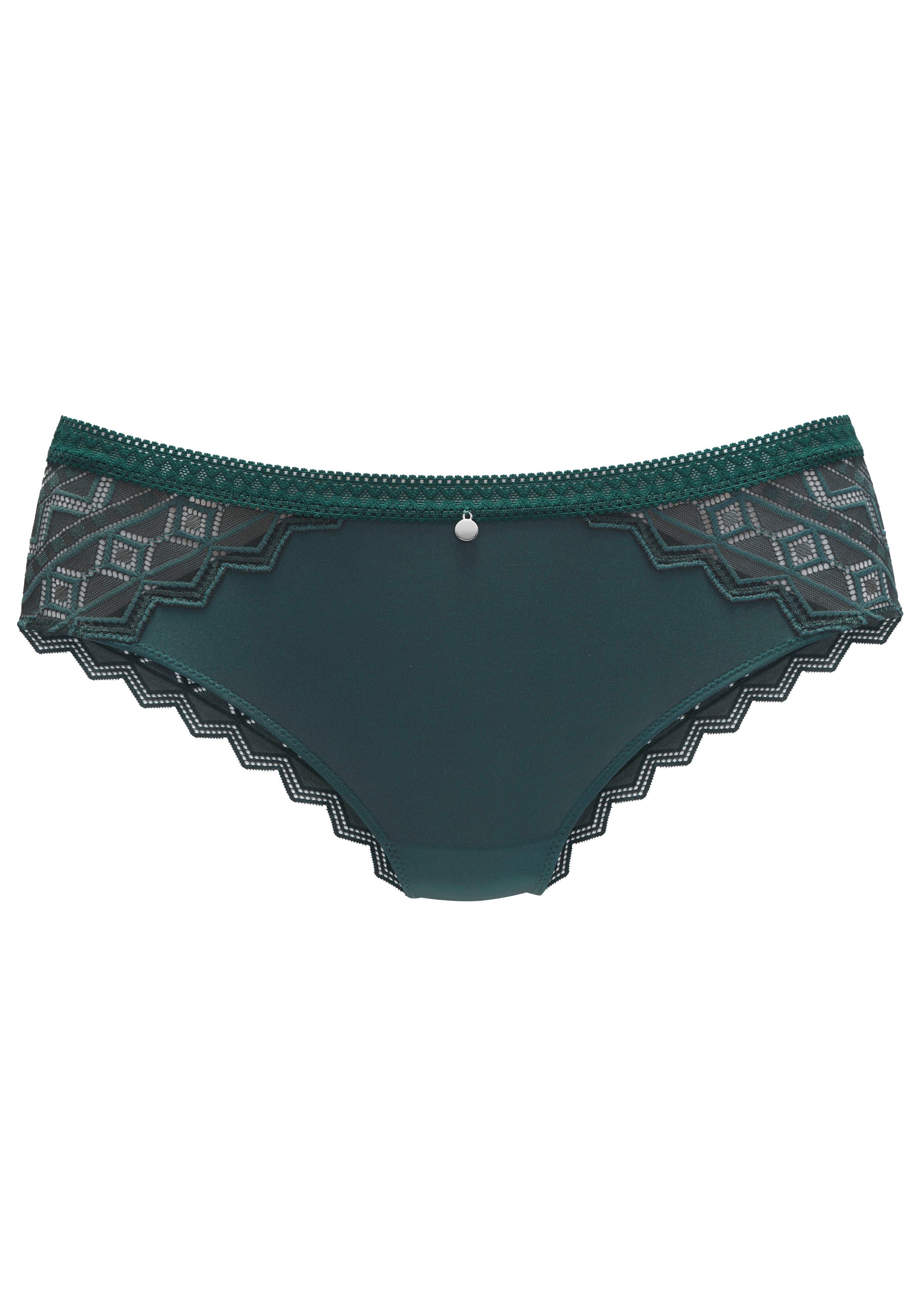 s.Oliver RED LABEL Beachwear Slip Romane met grafische kant in transparante look