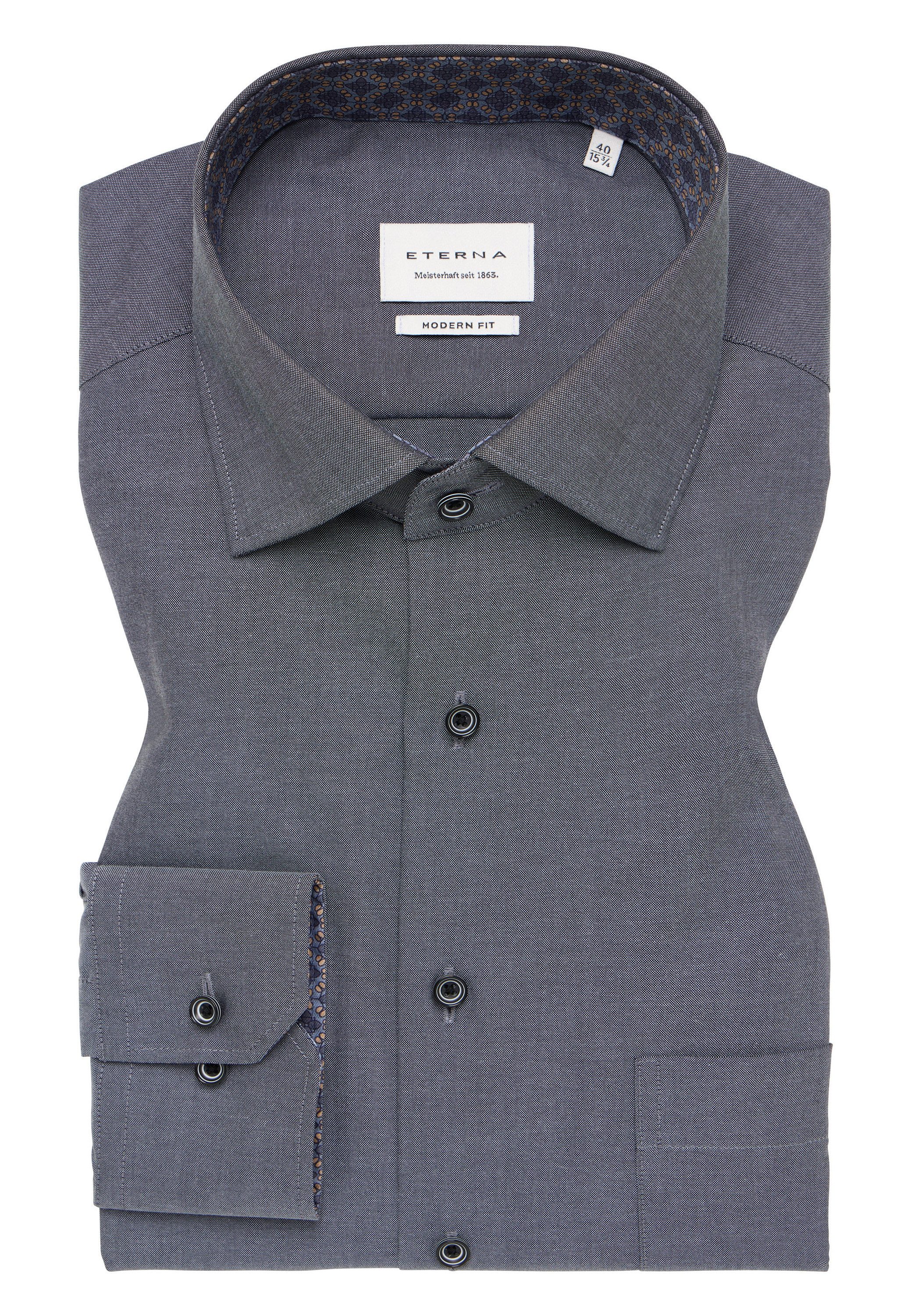 Eterna Overhemd met lange mouwen MODERN FIT NON IRON (strijkvrij)