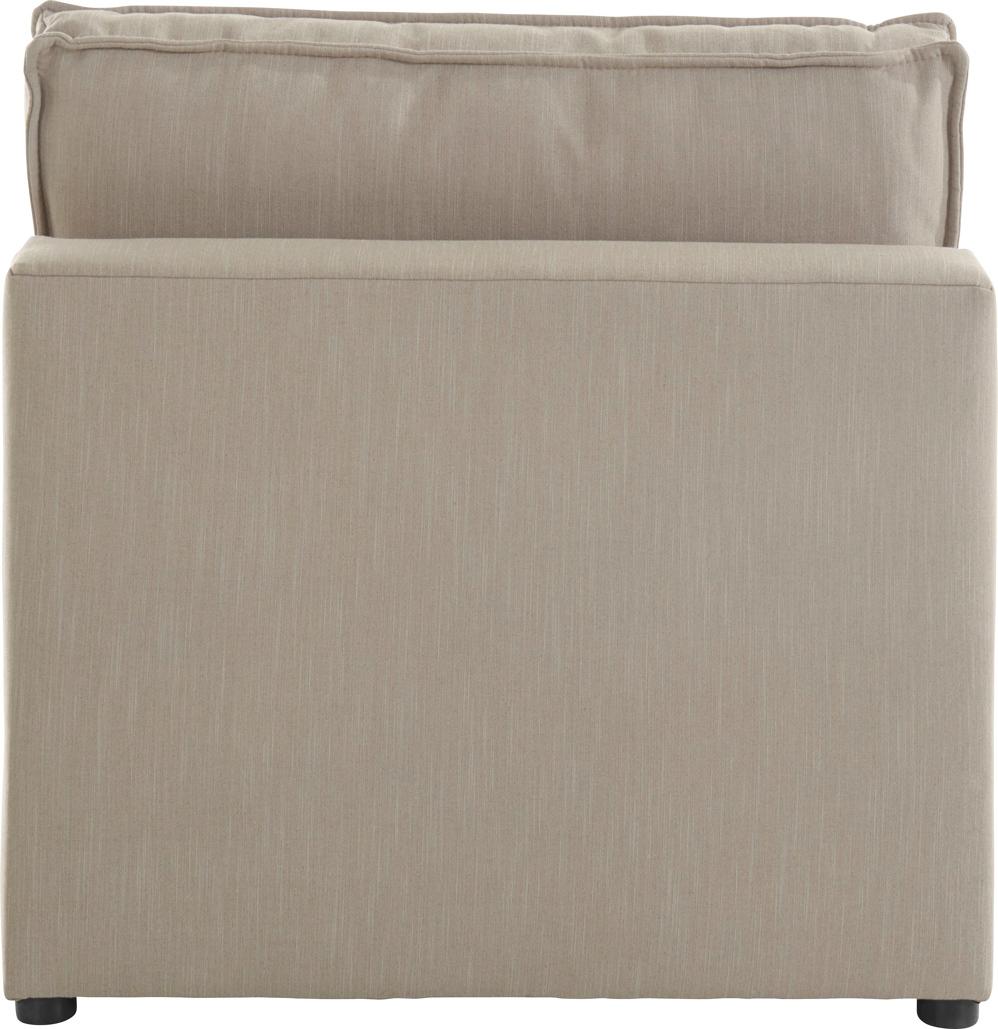 RAUM.ID Bank-middenelement Florid als deel van een modulaire bank, stevig zitcomfort, ook in cord