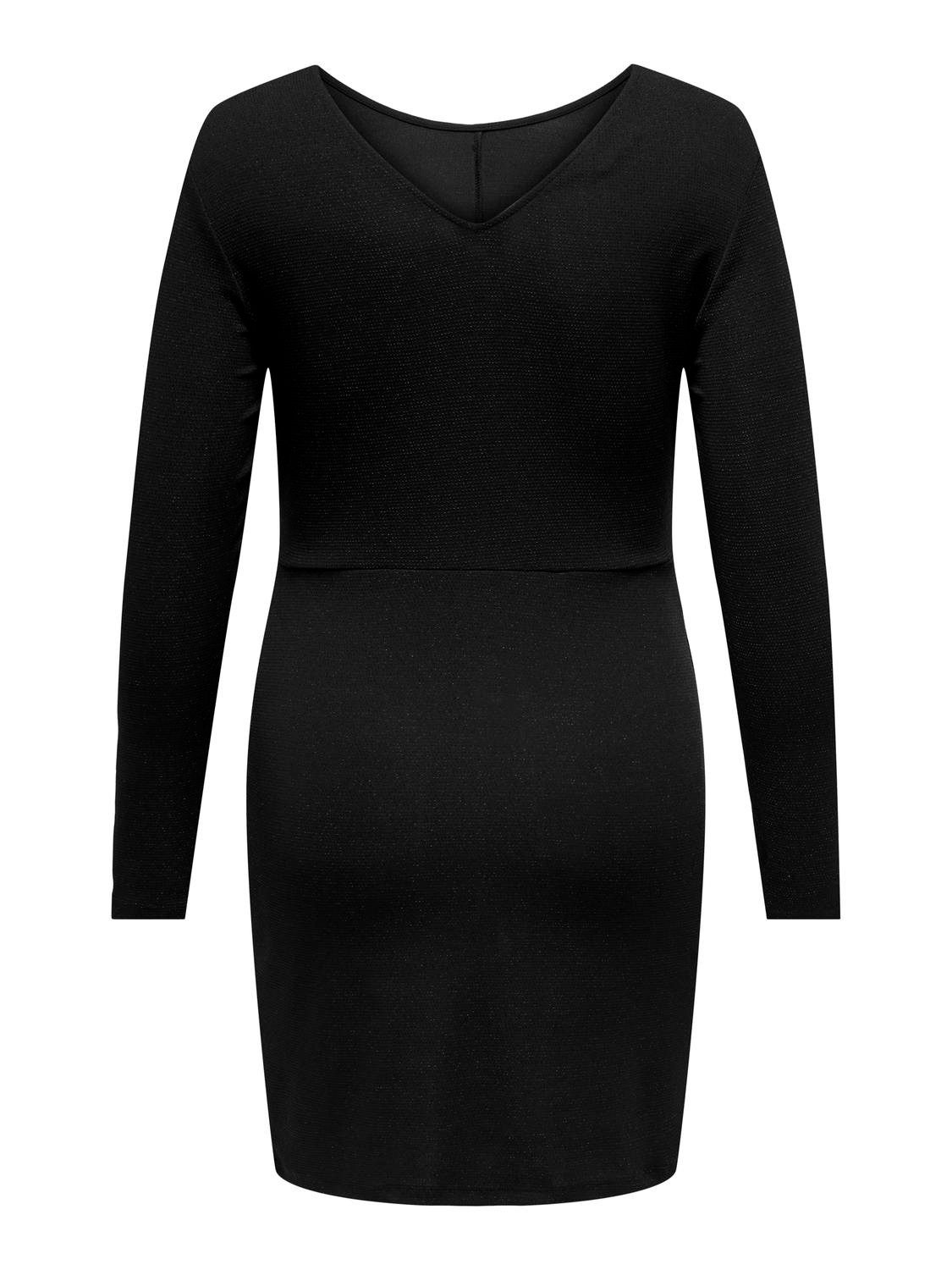 ONLY CARMAKOMA Jerseyjurk CARQUEEN L S GLITTER TWIST DRESS JRS BF