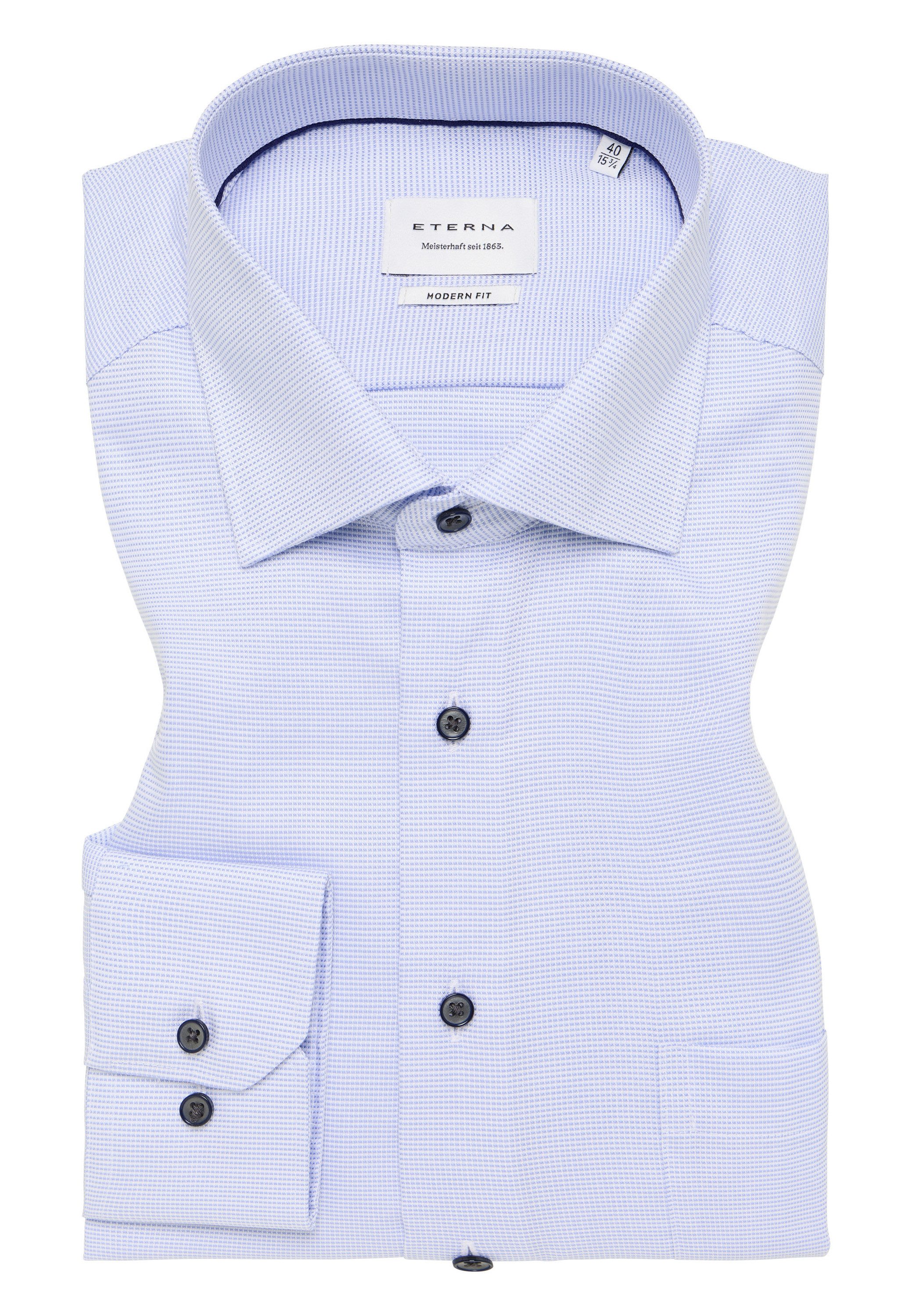 Eterna Overhemd met lange mouwen MODERN FIT NON IRON (strijkvrij)