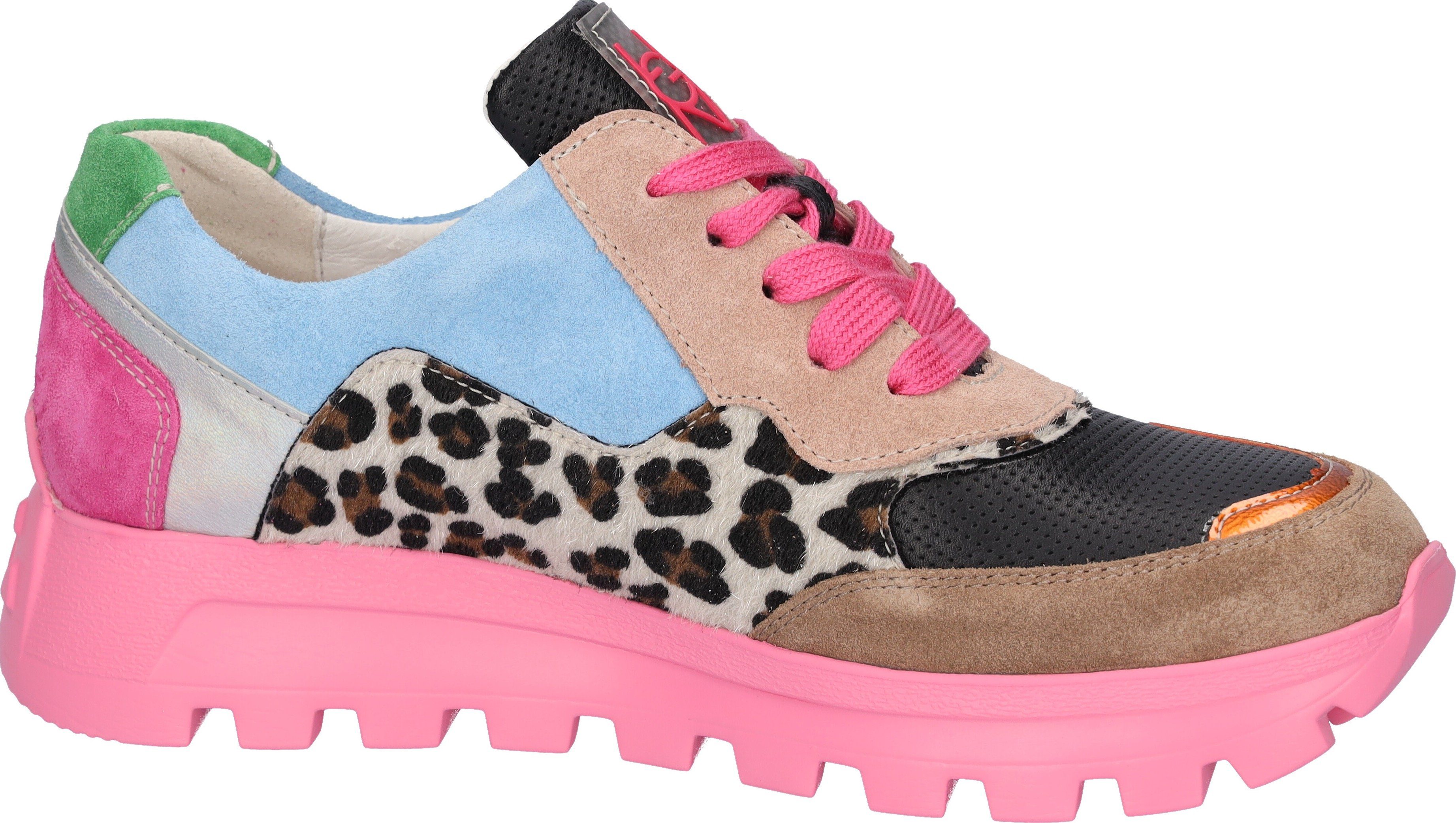 Waldläufer Sneakers met sleehak H-AJALA in comfortbreedte h = zeer breed, vrijetijdsschoen, lage schoen, veterschoen