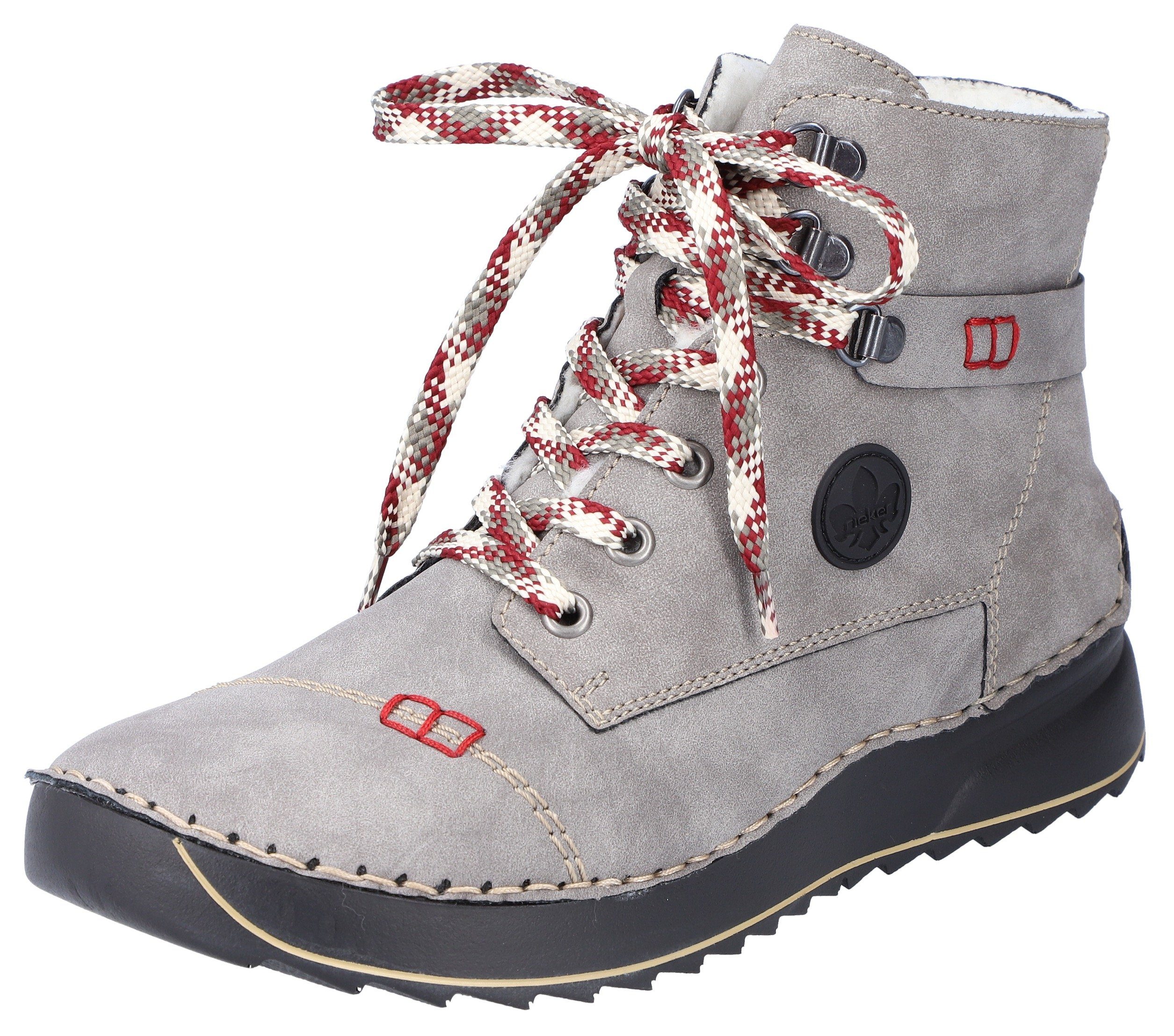 Rieker Winterlaarzen met fijne siernaad dames winterlaarsjes maat 36 EU beige