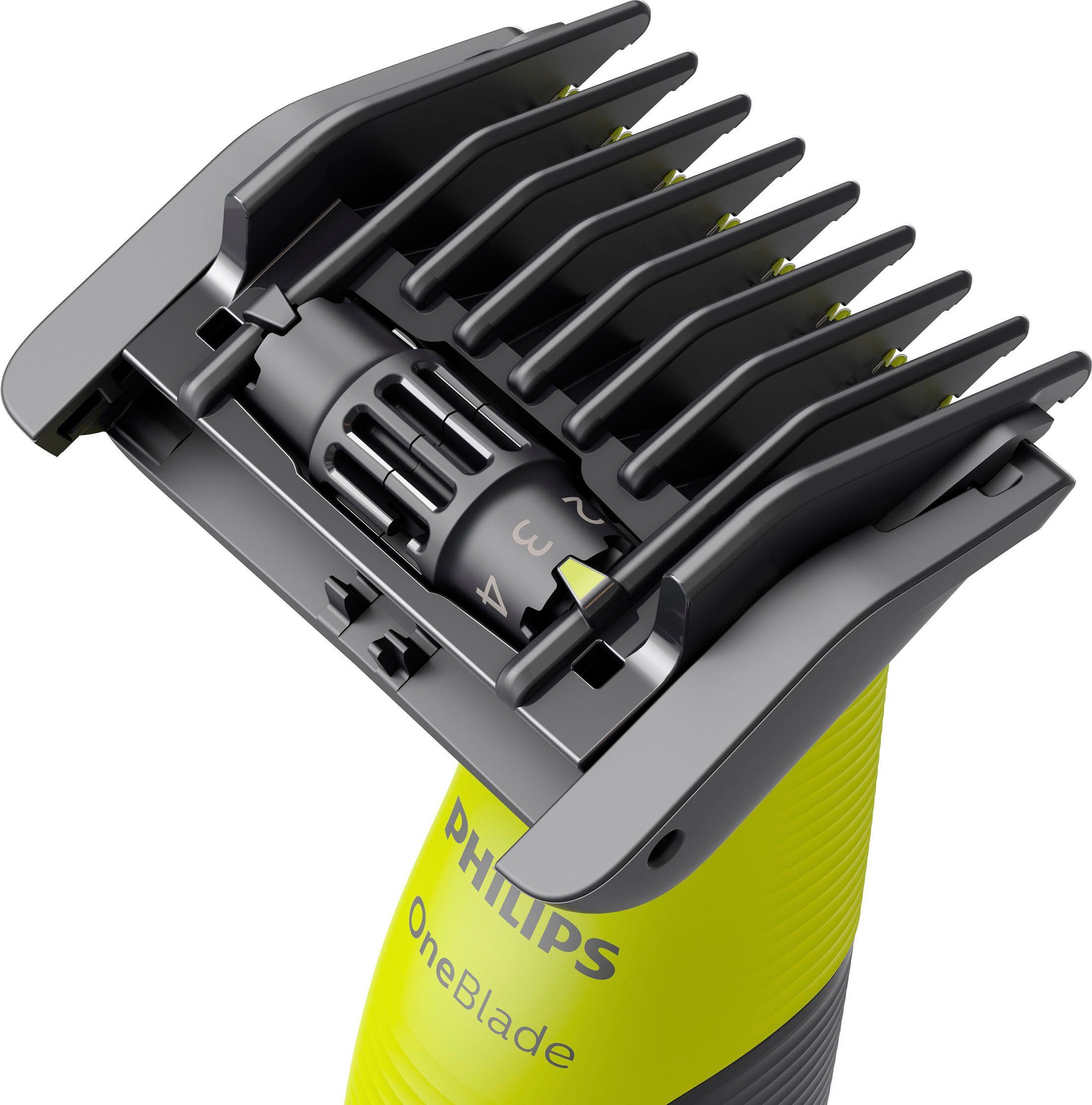 Philips Elektrisch scheerapparaat OneBlade Face & Body QP4631/65 360-graden mes, incl. verstelbare 5-in-1 kamopzet