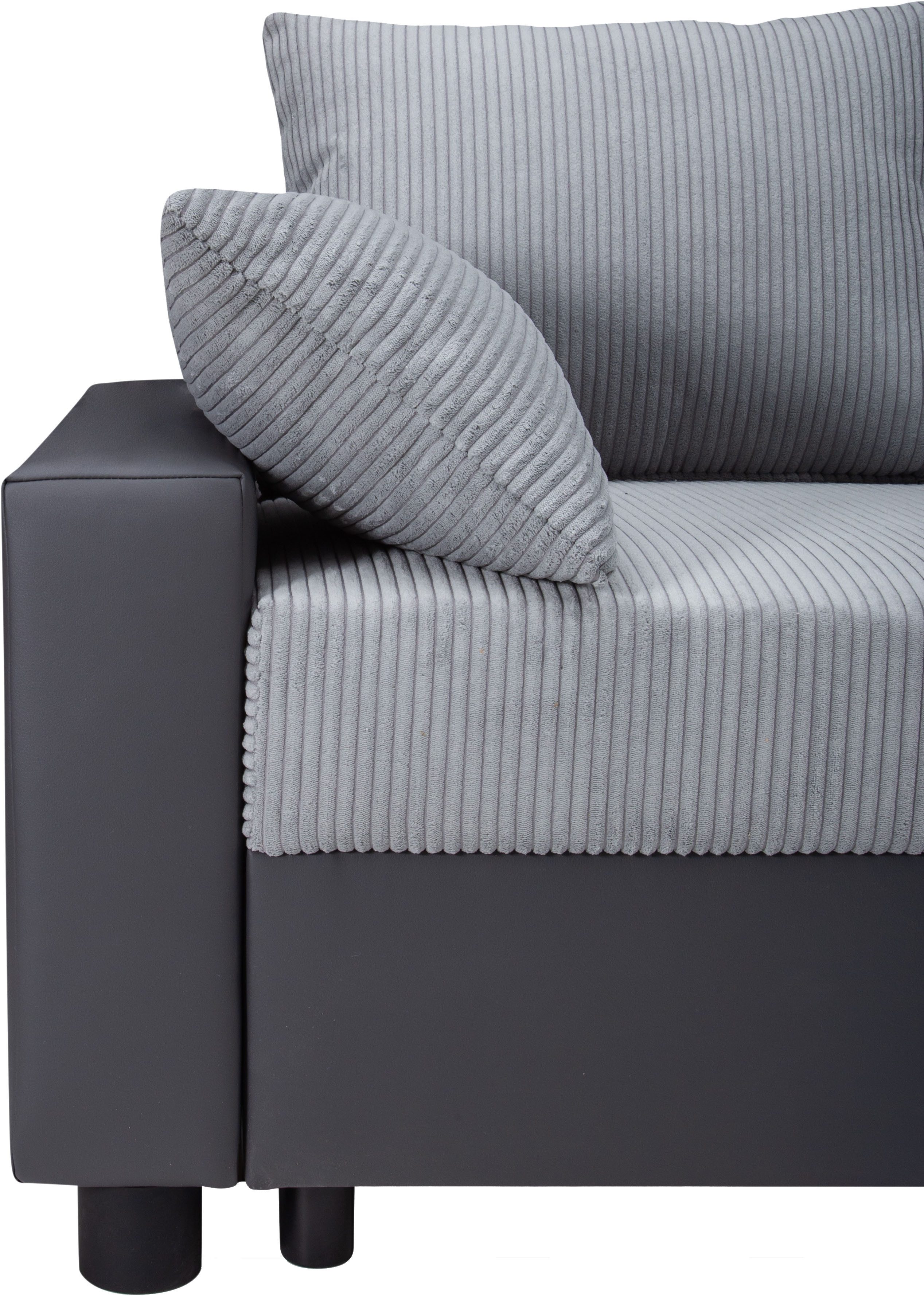 COLLECTION AB Hoekbank Parma L-vorm met slaapfunctie en bedlade, inclusief kussens, bonell-federkern