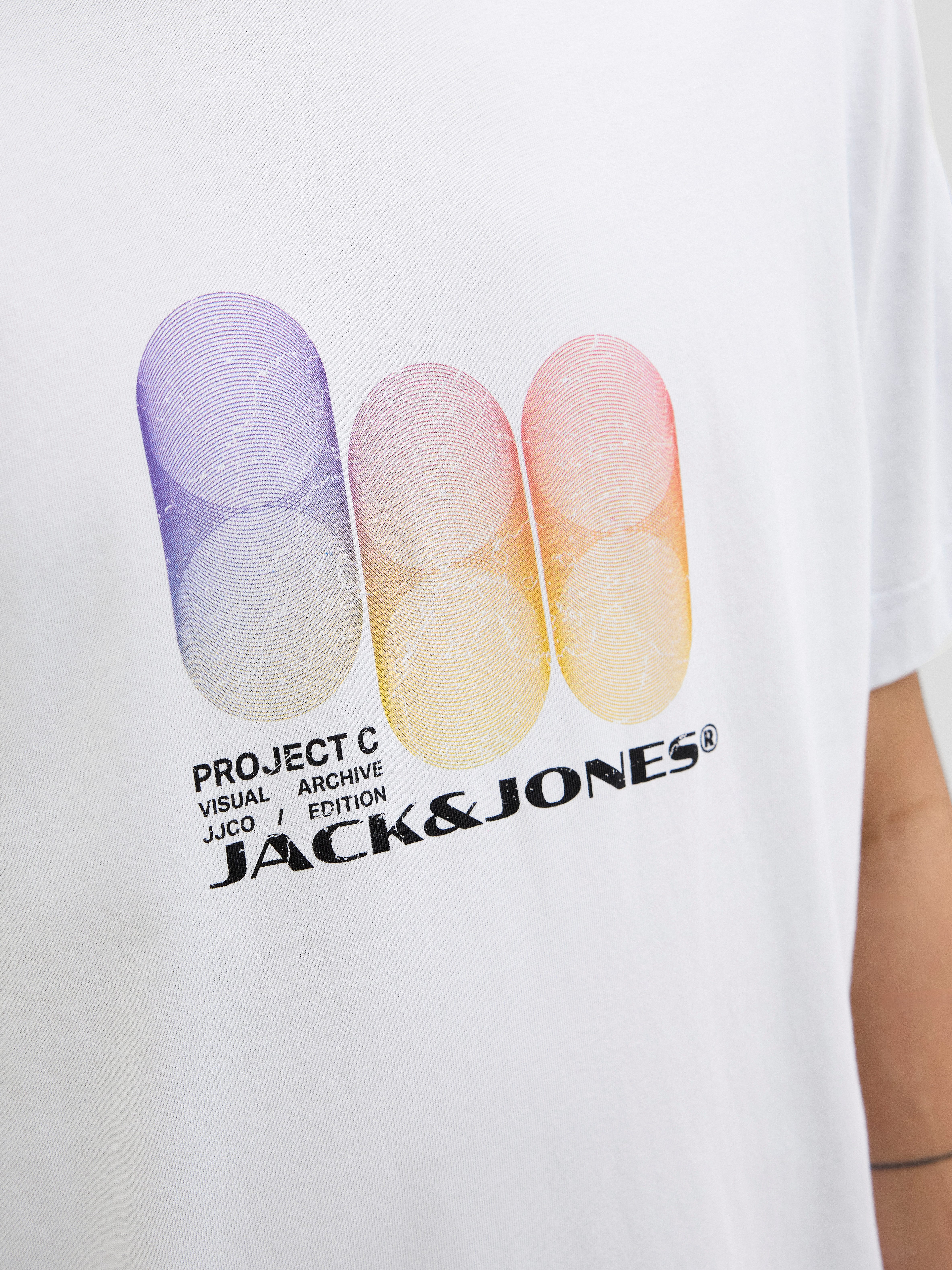 Jack & Jones PlusSize Shirt met print JCOCALMA TEE SS CREW NECK FST PLS