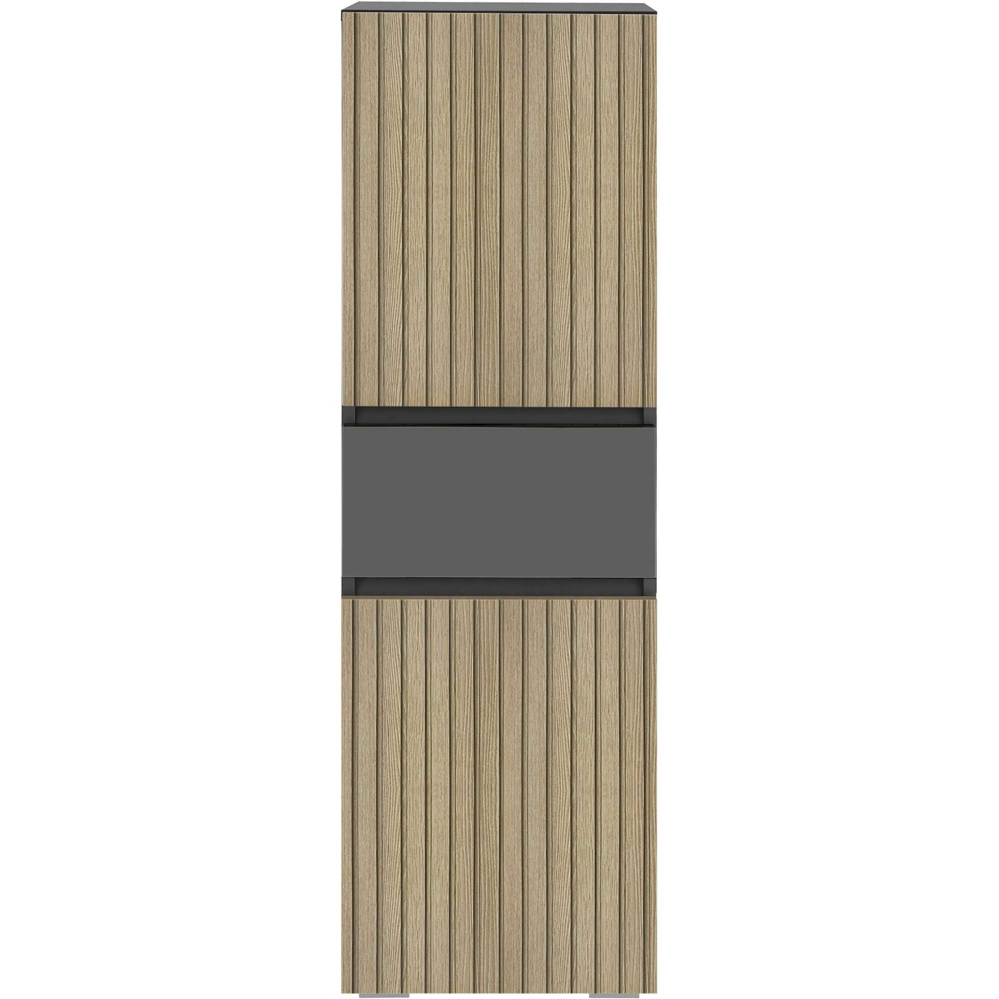 Home affaire Halfhoge kast Wisla Hoogte 130 cm, met deuren & lade