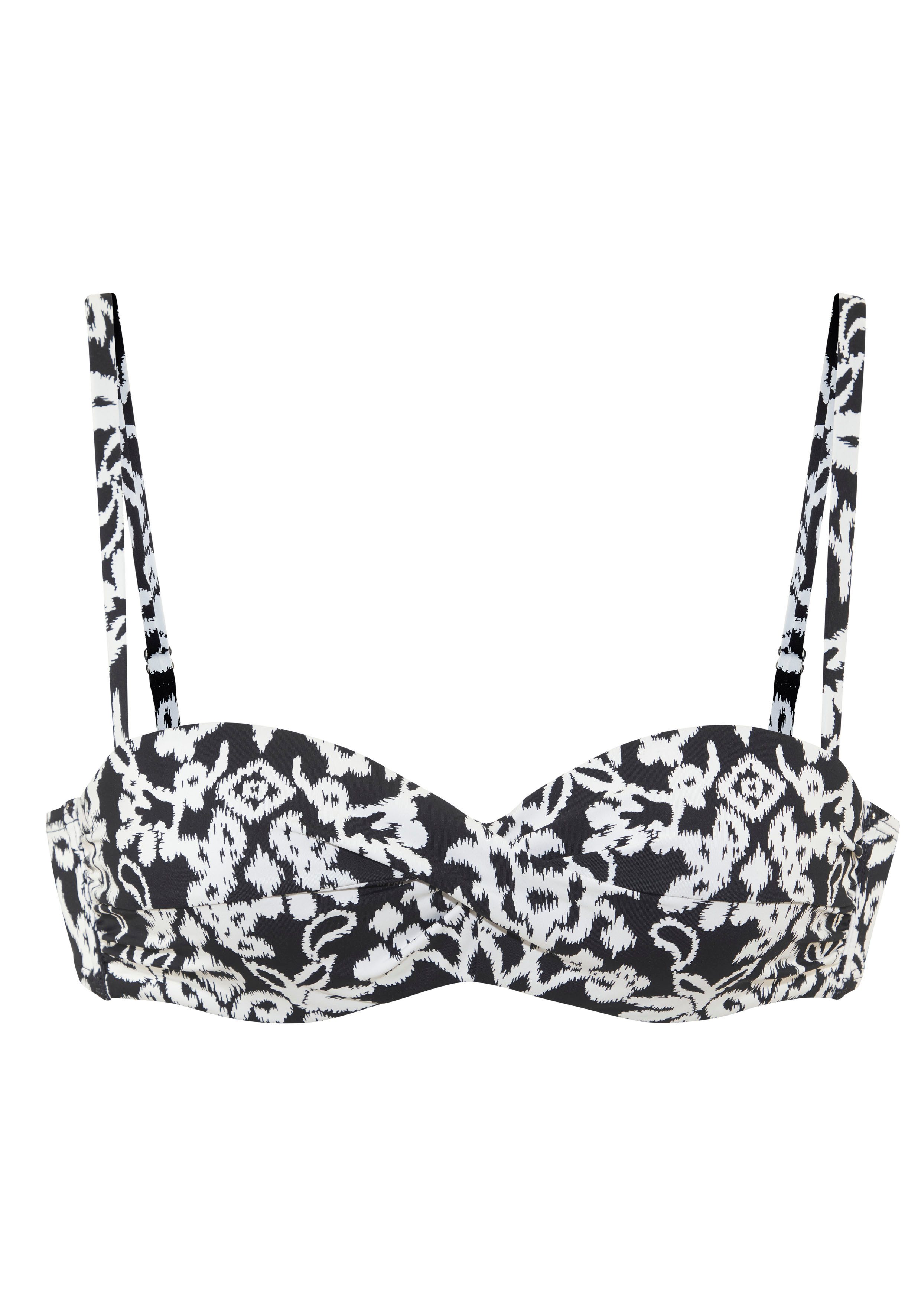 Lascana Beugelbandeau bikinitop Piper met opvallende all-over-print