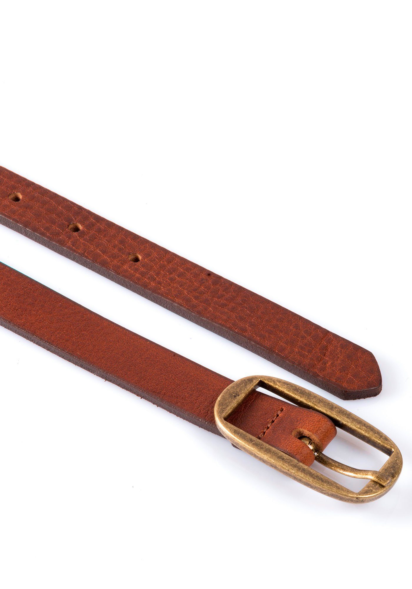 Tom Tailor Leren riem TTMARIAH 2 cm brede damesriem, modieus veelzijdig, rustieke vintage-look
