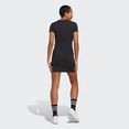 adidas sportswear shirtjurk essentials 3-stripe dress (1-delig) zwart