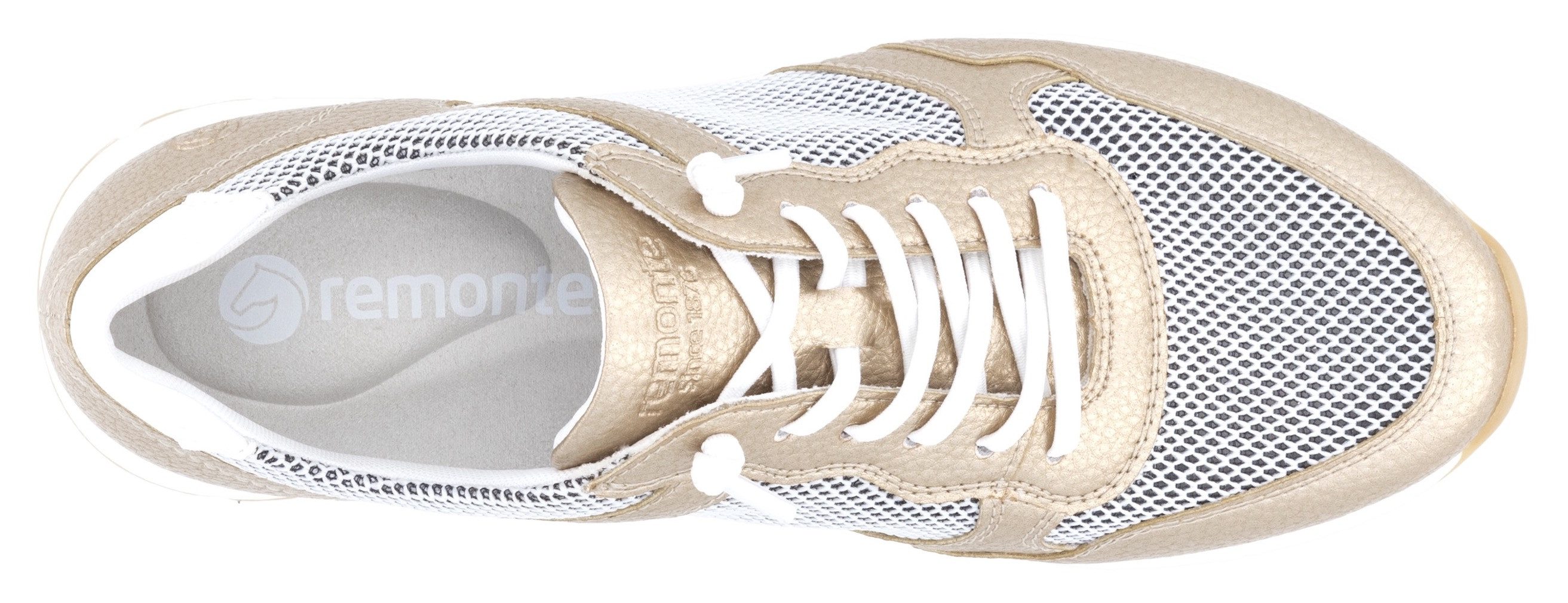 Remonte Slip-on sneakers Elisabeth Hurley-Collection , vrijetijdsschoen, lage schoen, veterschoen met schachtpadding