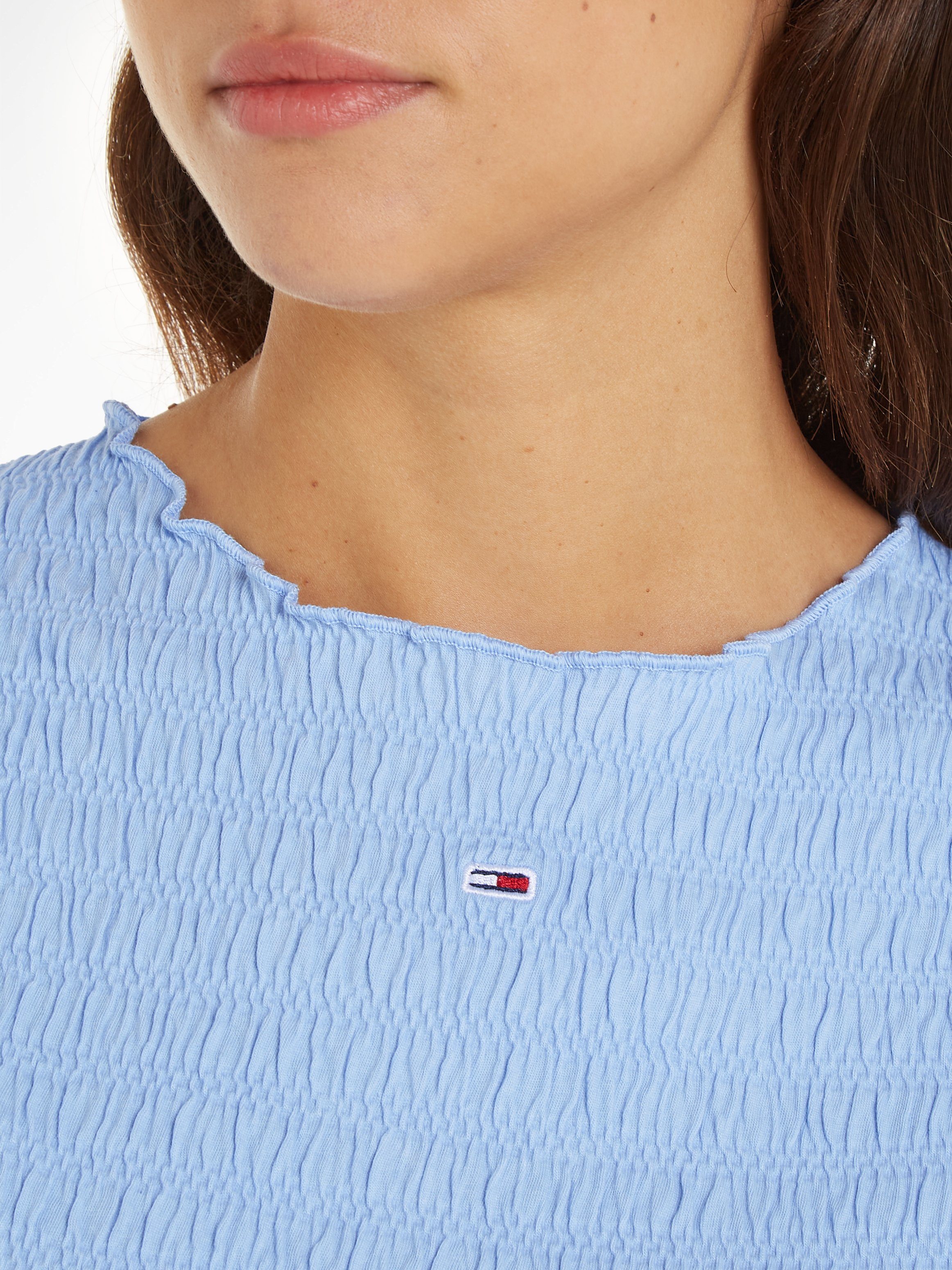 TOMMY JEANS Shirt met ronde hals TJW SLIM SMOCK TEE