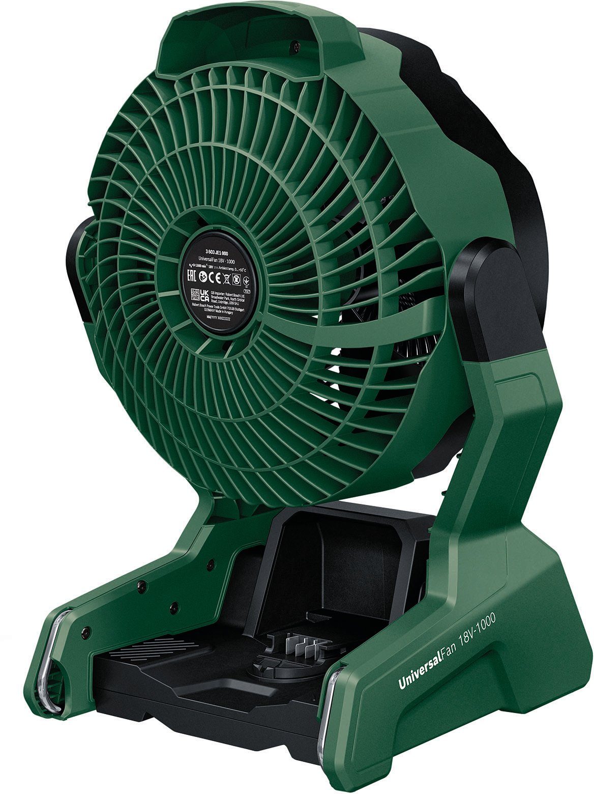 Bosch Gardentools Tafelventilator UniversalFan 18V-1000 stil bedrijfsgeruis, zonder accu en oplader