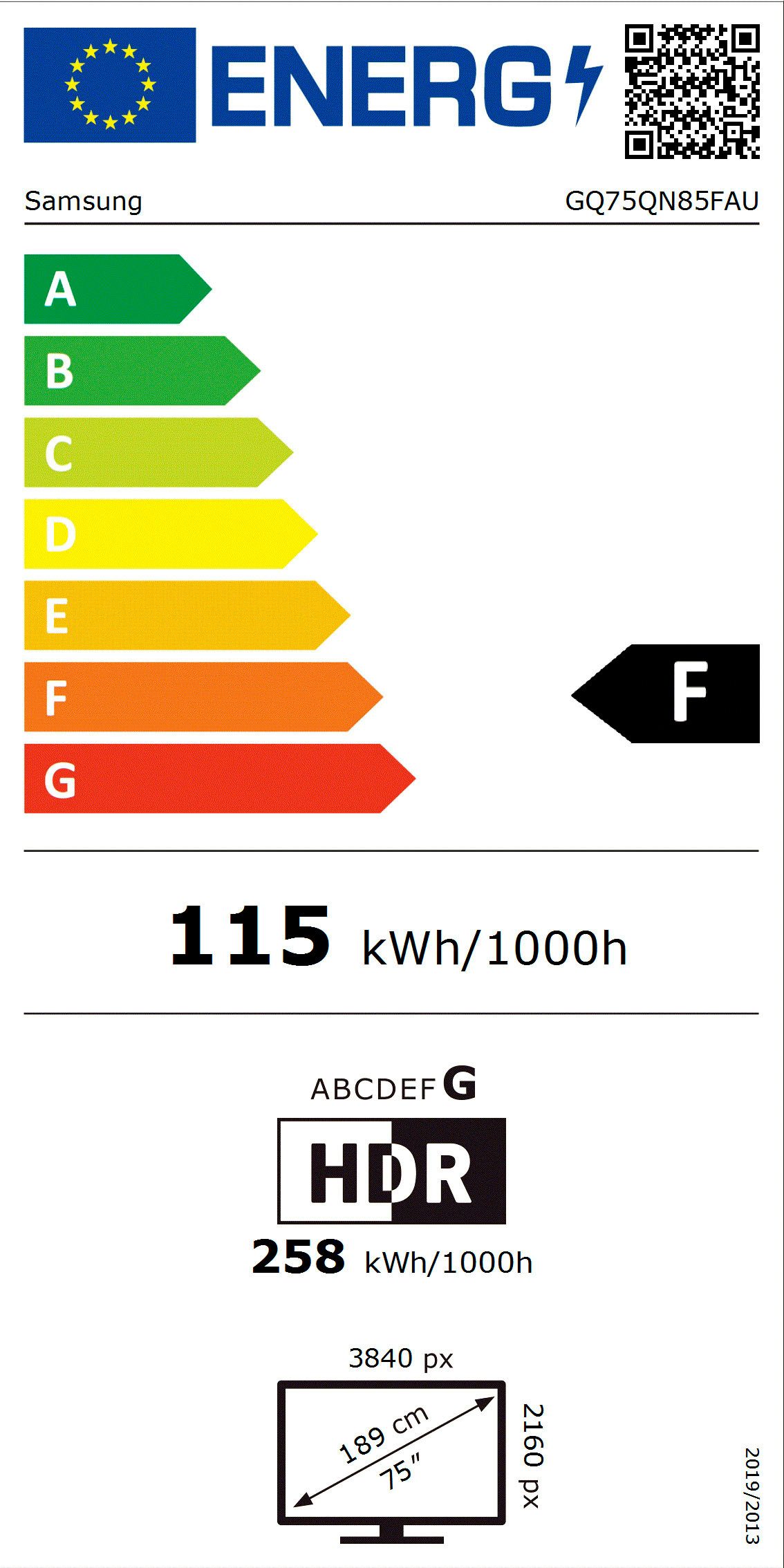 Samsung QLED-TV GQ75QN85FAU QLED Mini LED-televisie