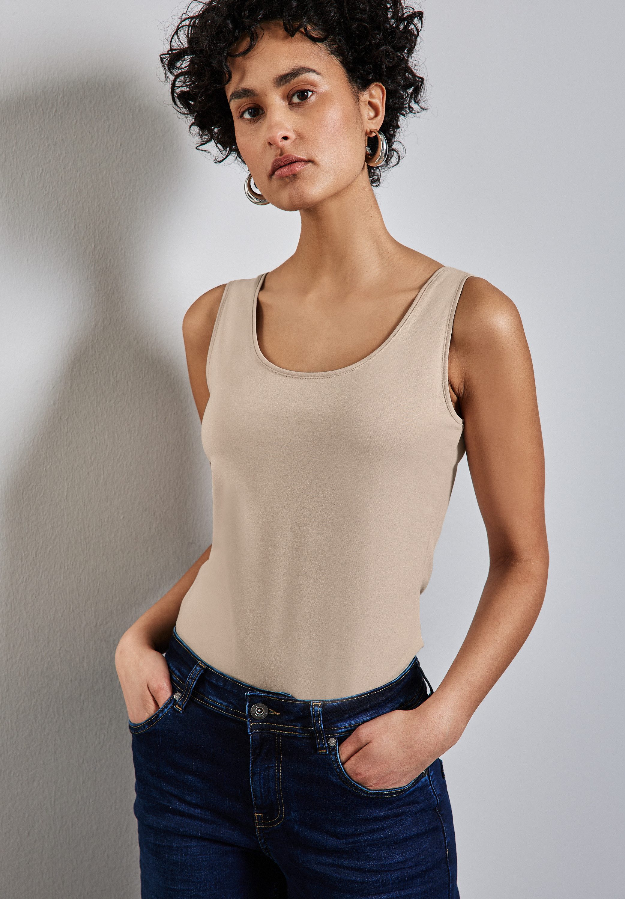 STREET ONE Tanktop Style Anni dames tanktops maat 36 beige