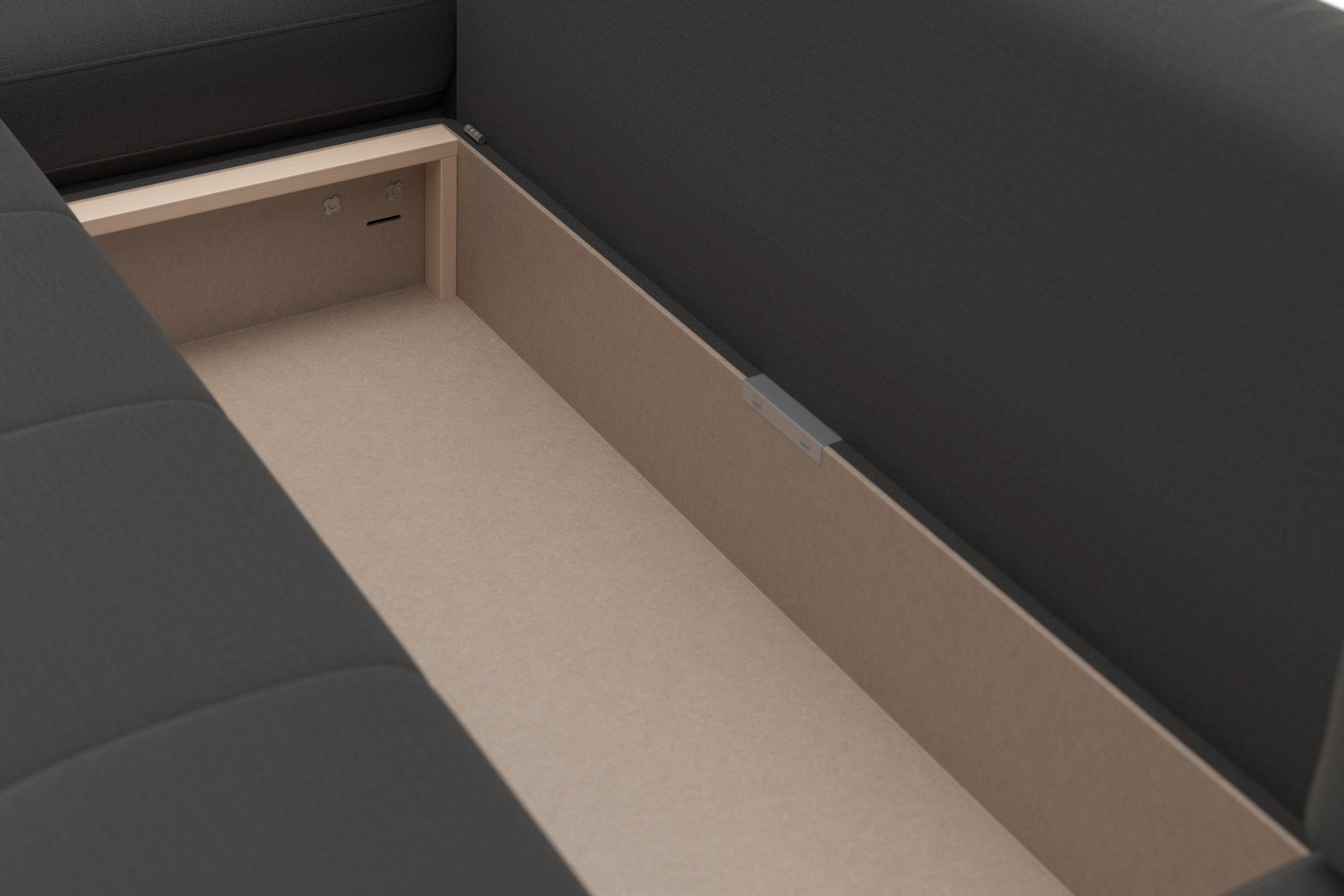 sit&more Zithoek Latigo U-vorm met récamier, naar keuze met slaapfunctie en bedkist