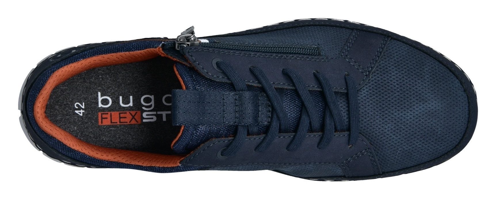 Bugatti Slip-on sneakers , vrijetijdsschoen, halfschoen, slipper met contrast-raamnaad