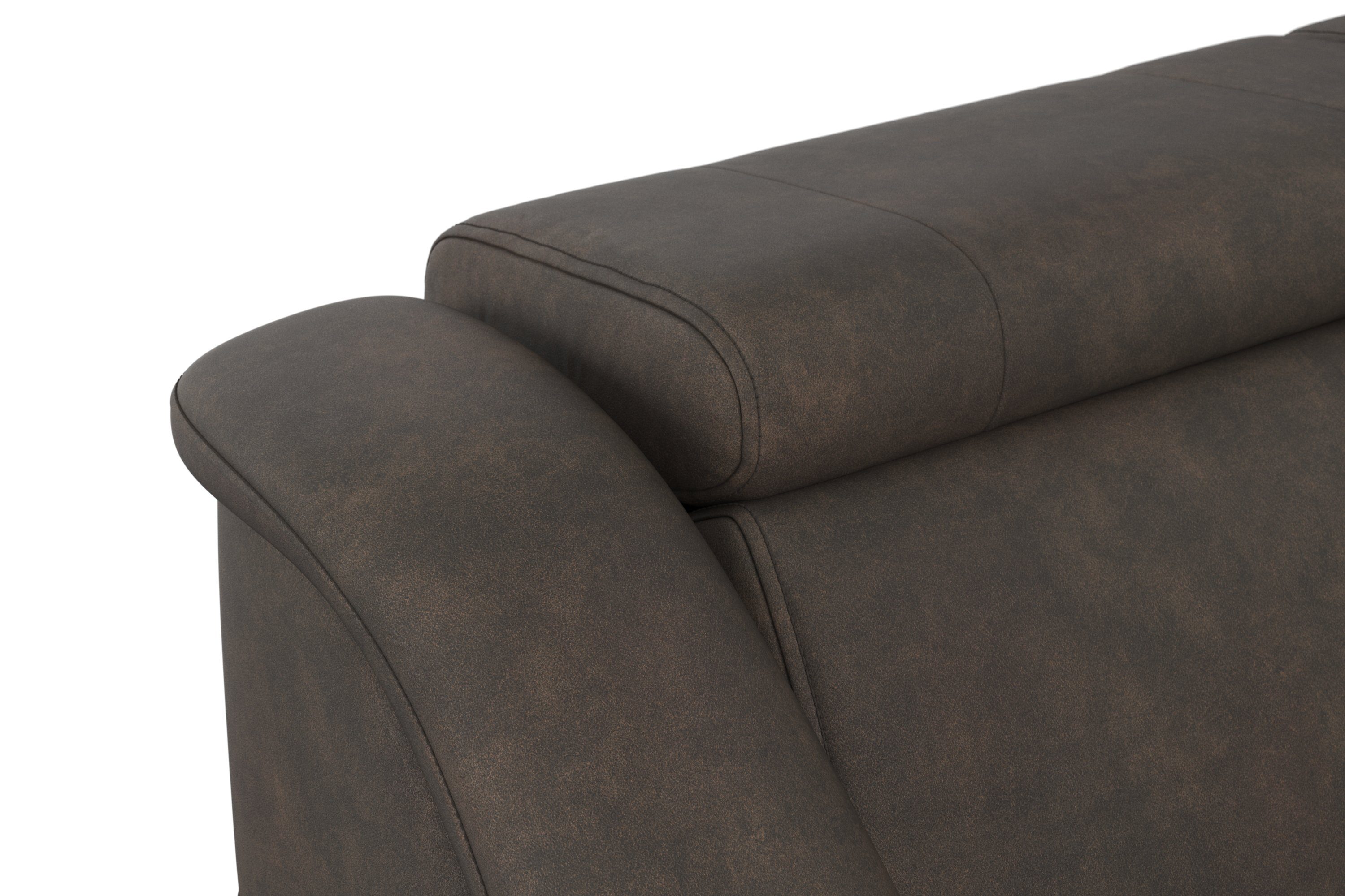 sit&more Hoekbank Freetown L-vorm met verstelbare hoofdsteun en comfortabele binnenvering