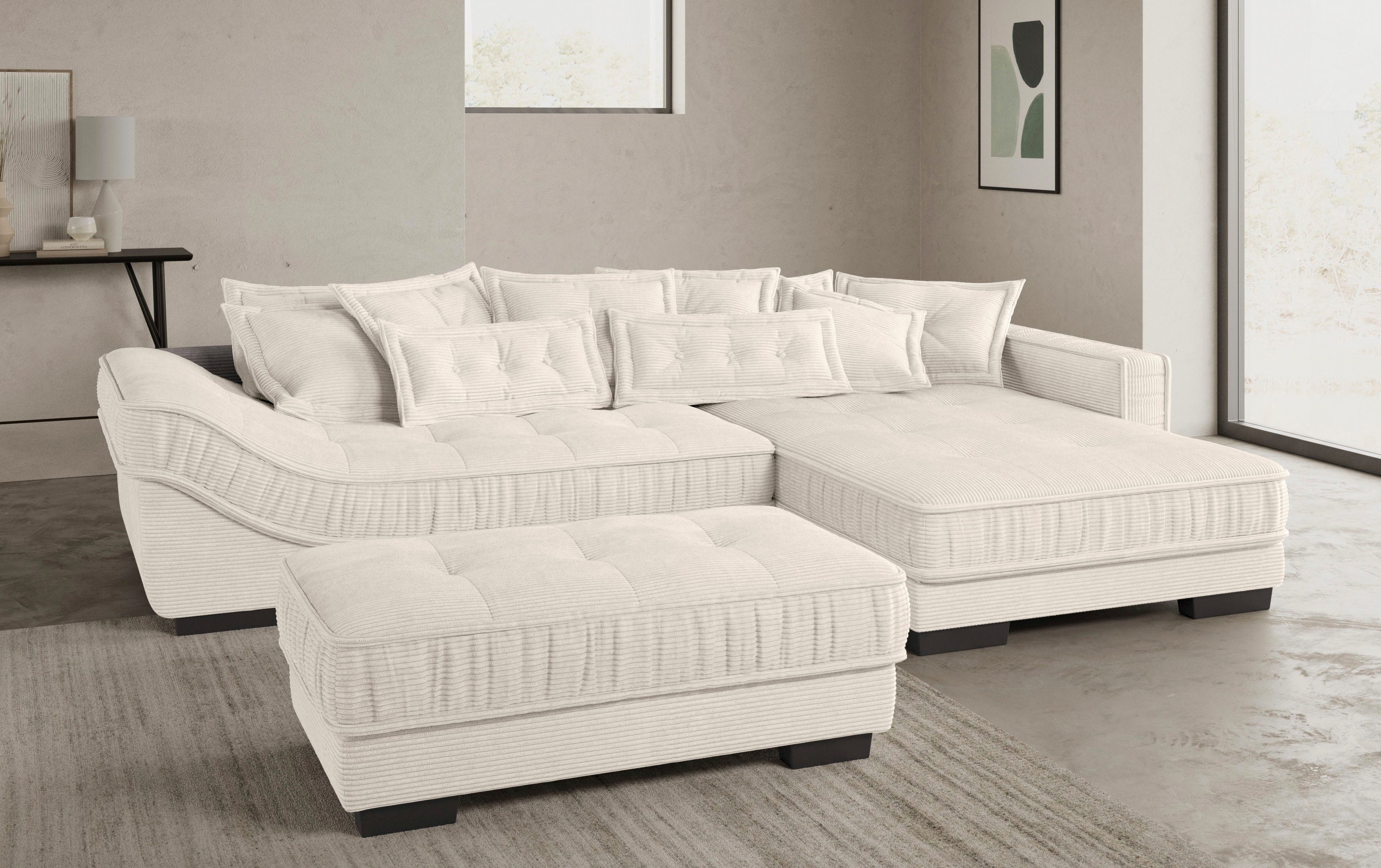 Mr. Couch Hoekbank Diwan II DuraFlex L-vorm DuraFlex koudschuim bekleding, tot 140 kg, 4 bekledingskwaliteiten