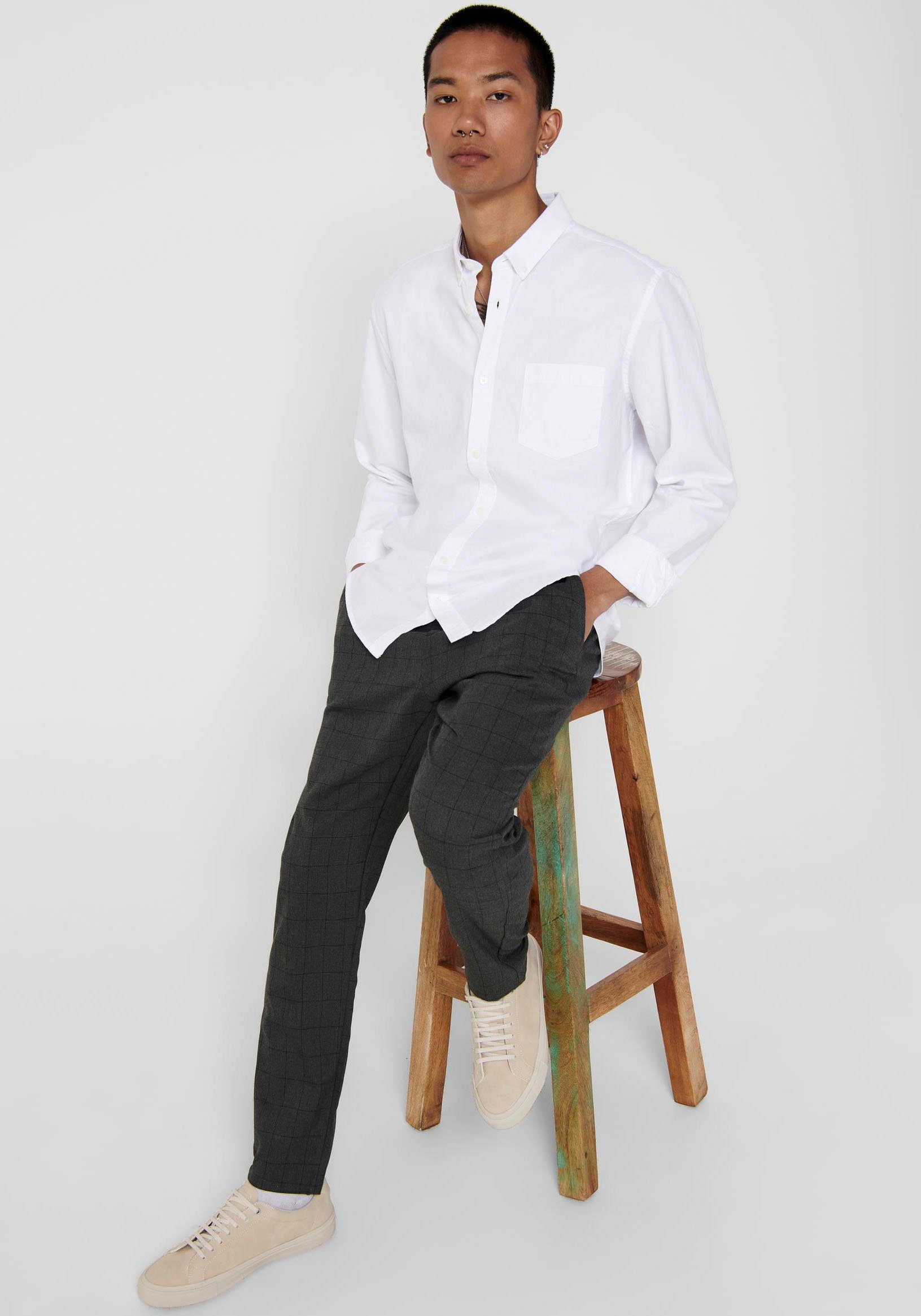 ONLY & SONS Overhemd met lange mouwen ONSALVARO SLIM LS OXFORD SHIRT NOOS